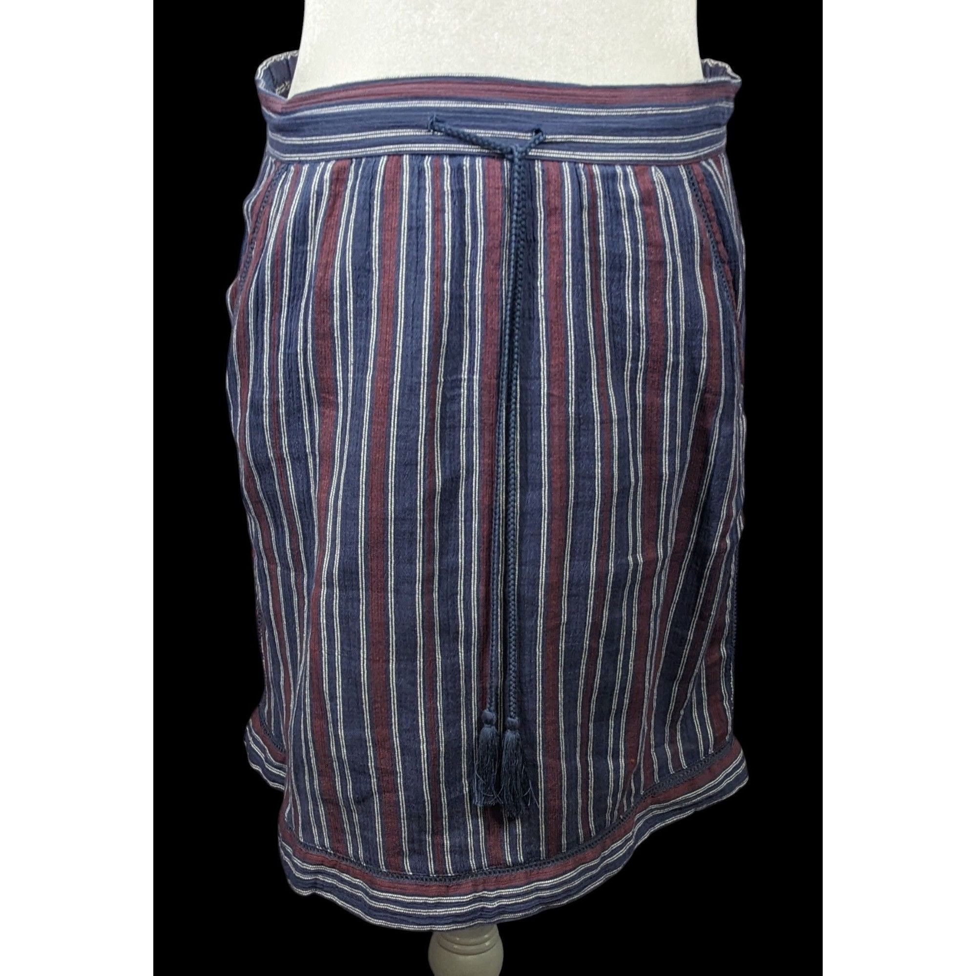Other Indie & Cold San Sebastian Retro Bohemian Red And Blue Strip Size 29" - 1 Thumbnail