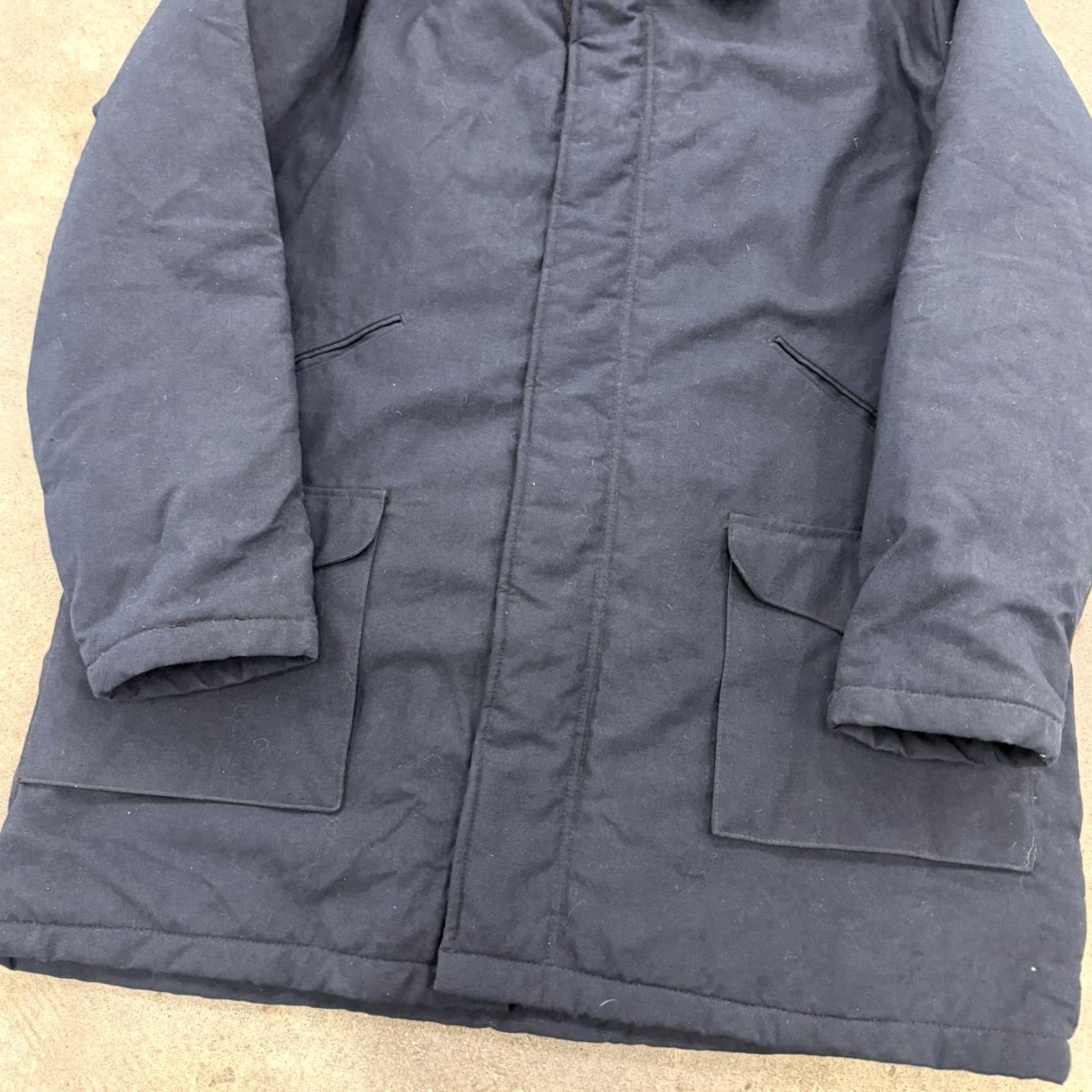 Vintage VINTAGE Workrite Jacket Coat Mens Large Navy Blue Black Zip Snap Front Distressed USA Mens Jacket Size US L / EU 52-54 / 3 - 5 Thumbnail