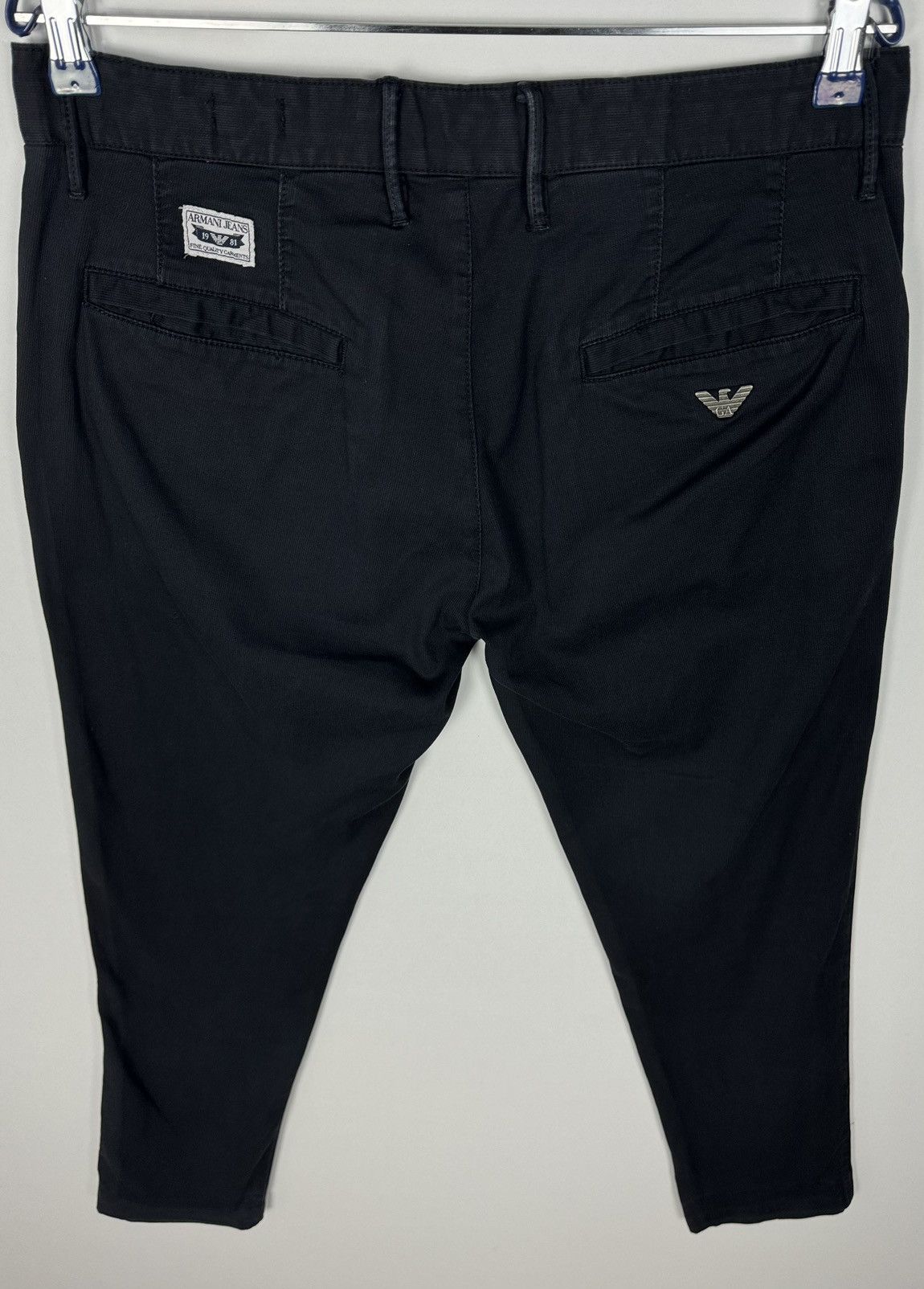 Armani Armani Jeans Slim Fit PS15 Navy Cotton Pants Size US 32 / EU 48 - 12 Thumbnail