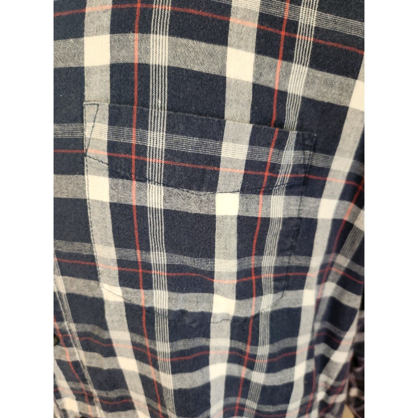 Wrangler Wrangler Jeans Co Long Sleeve Button-Down Shirt Plaid Blue Red XL Mens Size US XL / EU 56 / 4 - 2 Thumbnail