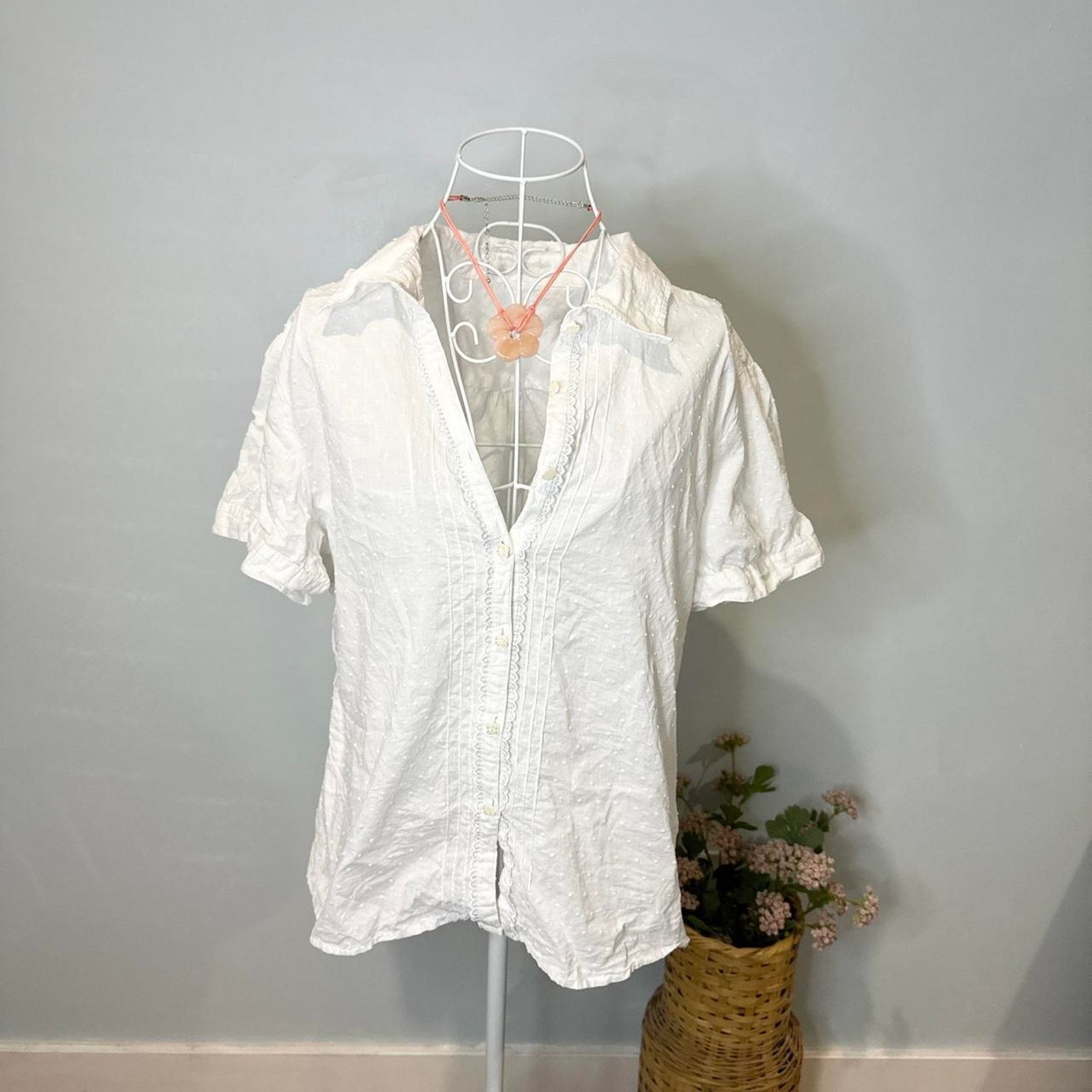 Other The perfect vintage style white babydoll top Size M / US 6-8 / IT 42-44 - 1 Thumbnail