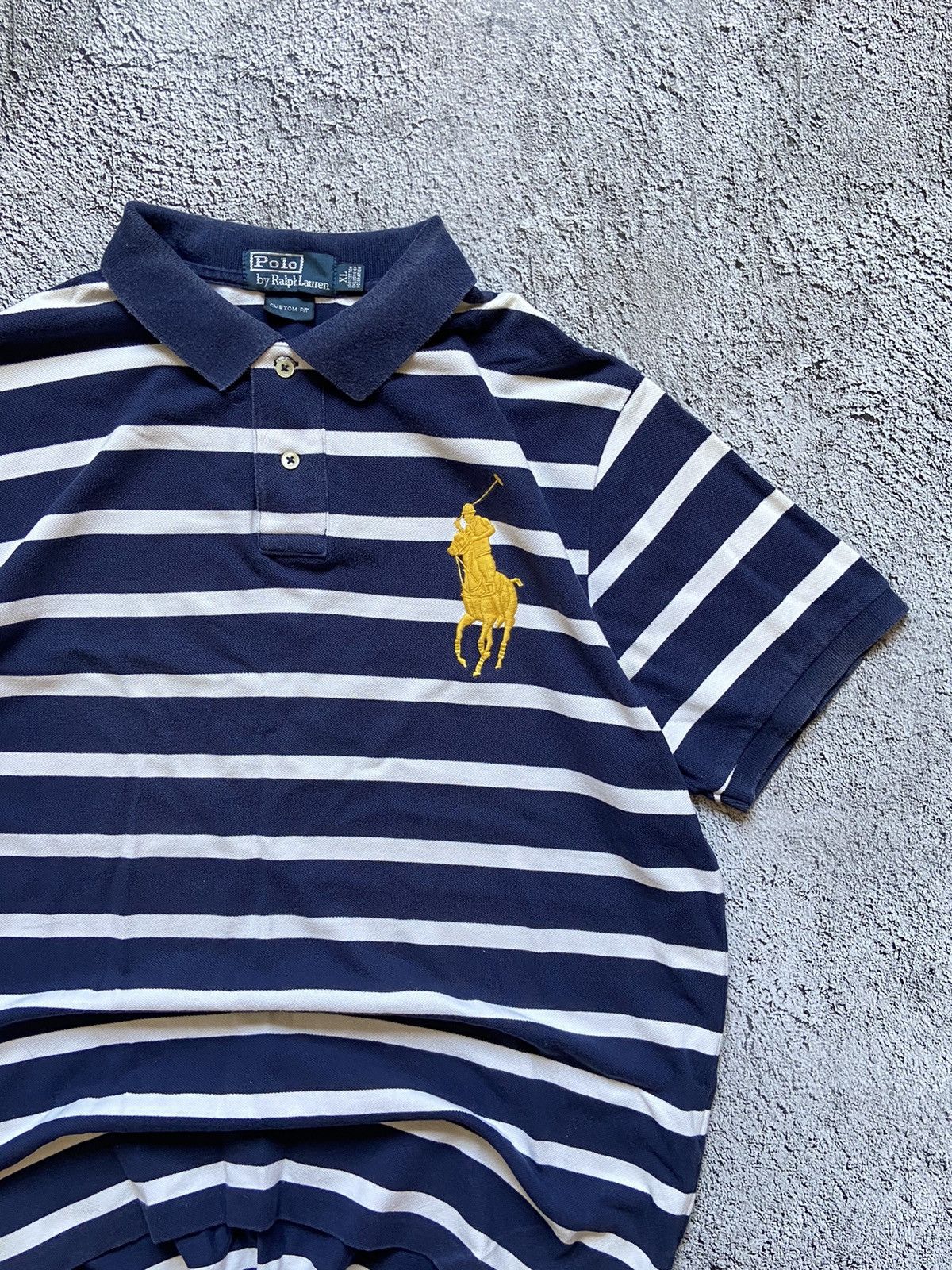 Polo Ralph Lauren × Vintage Vintage Polo Ralph Lauren Distressed Faded Polo Shirt Size US XL / EU 56 / 4 - 4 Thumbnail