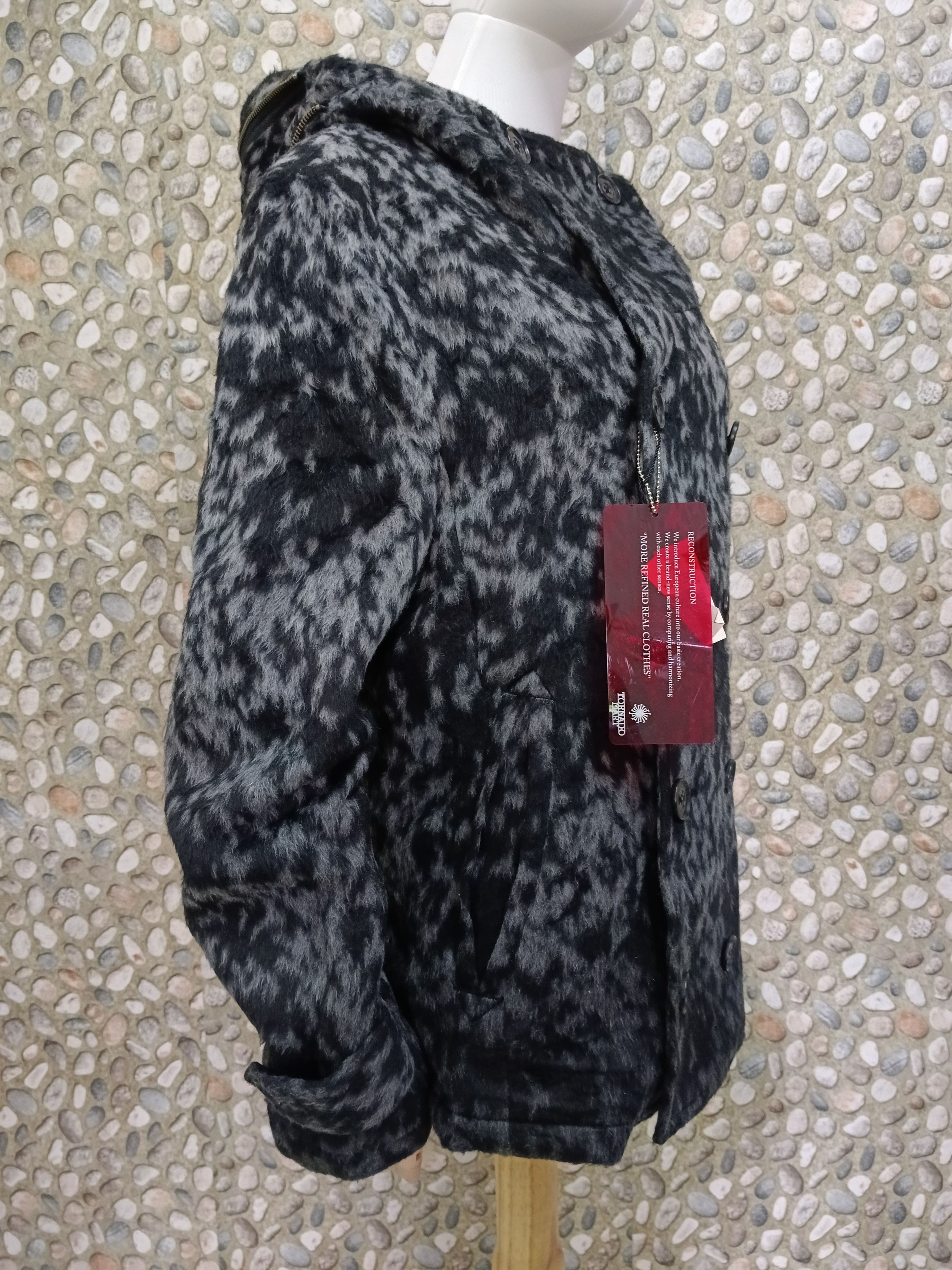 Tornado Mart Tornado Mart Print Leopard Hooded Double-Breasted Pea coat Size US M / EU 48-50 / 2 - 3 Thumbnail