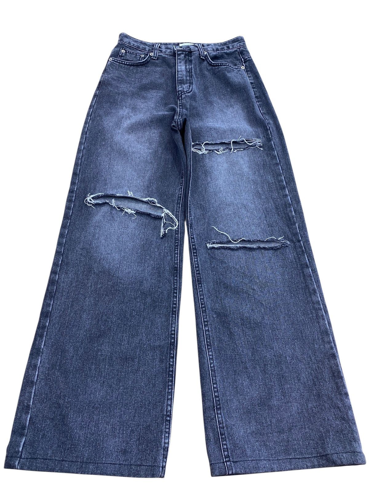 SOLD) L.G.B ACID WASH CRAZY WOLF DENIM Flared acid wash wolf 