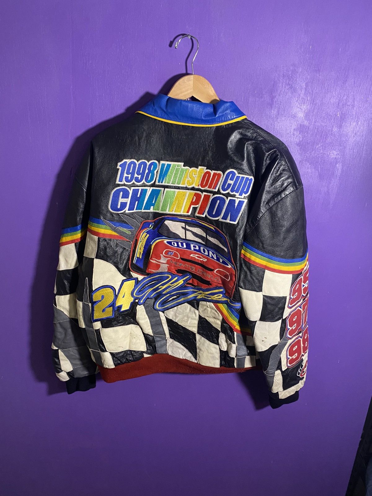 Vintage Vintage 90s Jeff Hamilton Winston cup series champ jacket Size US XL / EU 56 / 4 - 2 Thumbnail