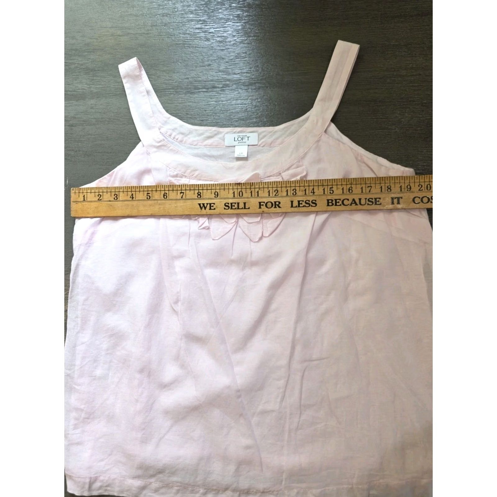 Loft Loft Anne Taylor Petite Large Cami Top Scoop Neck Pink Womens Tank PL Size L / US 10 / IT 46 - 6 Thumbnail