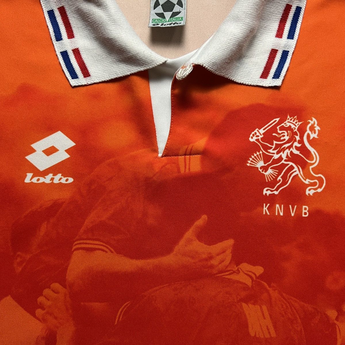 Lotto Sport Netherlands 1996 1997 Lotto Home Football Shirt a Size US L / EU 52-54 / 3 - 4 Thumbnail