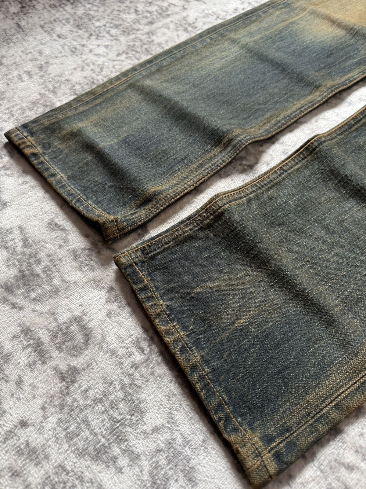 If Six Was Nine 2000s Wrangler Heavy Mud Wash Straight Loose Jeans Size US 30 / EU 46 - 8 Thumbnail