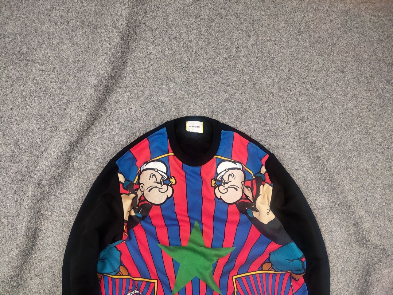 Iceberg Iceberg Popeye Stripe Art Sweatshirt Pullover Vintage Style Size US XL / EU 56 / 4 - 1 Thumbnail