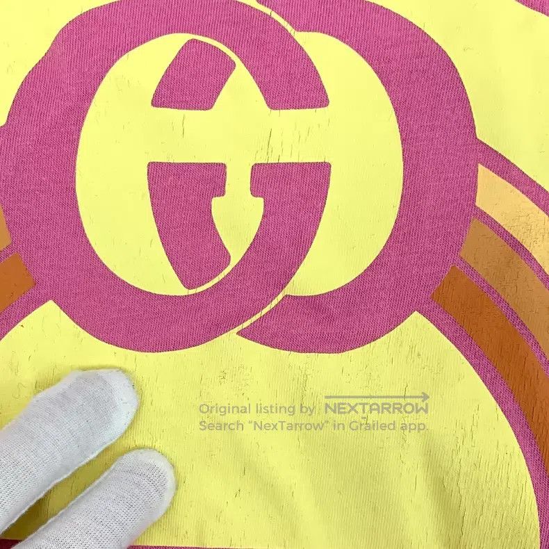 Gucci Gucci Pink logo printed cotton round-neck short-sleeved T- Size XS / US 0-2 / IT 36-38 - 9 Thumbnail