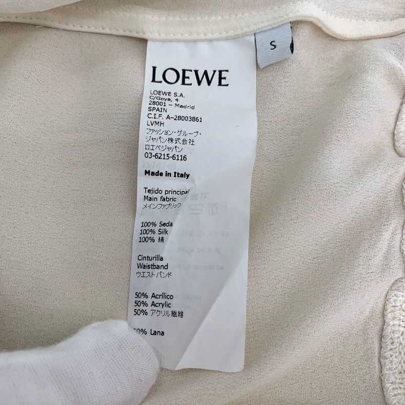Loewe Loewe size 32 Muted beige logo embroidered silk short sleev Size M / US 6-8 / IT 42-44 - 7 Thumbnail