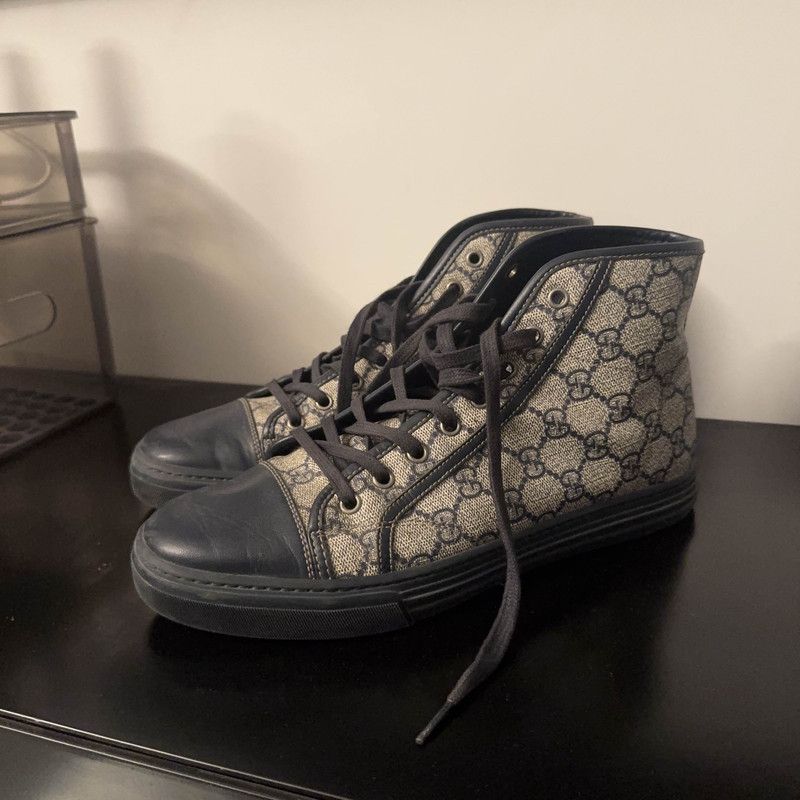 Gucci Gucci GG Supreme High-Top Fashion Sneakers 0079 Size US 8 / EU 41 - 1 Thumbnail