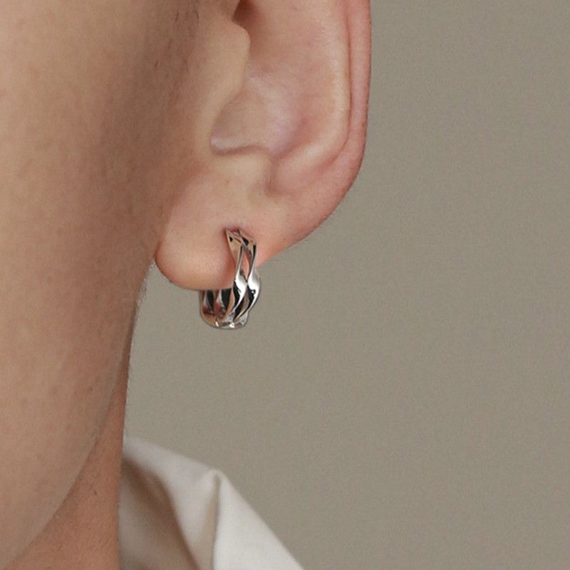 Jewelry × Sterling Silver Vintage Earrings One Pairs Chrome Jewelry Size ONE SIZE - 1 Thumbnail