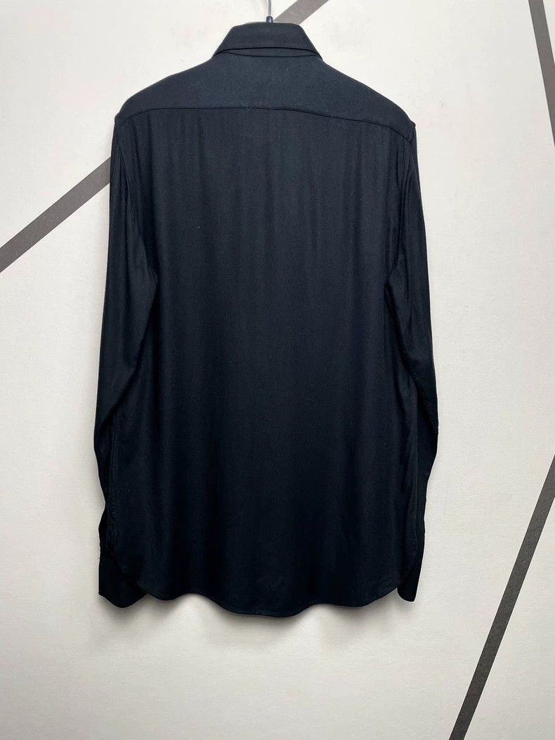 Saint Laurent Paris Saint Laurent Black Silk Long Sleeve Shirt-2507 Size US M / EU 48-50 / 2 - 7 Thumbnail