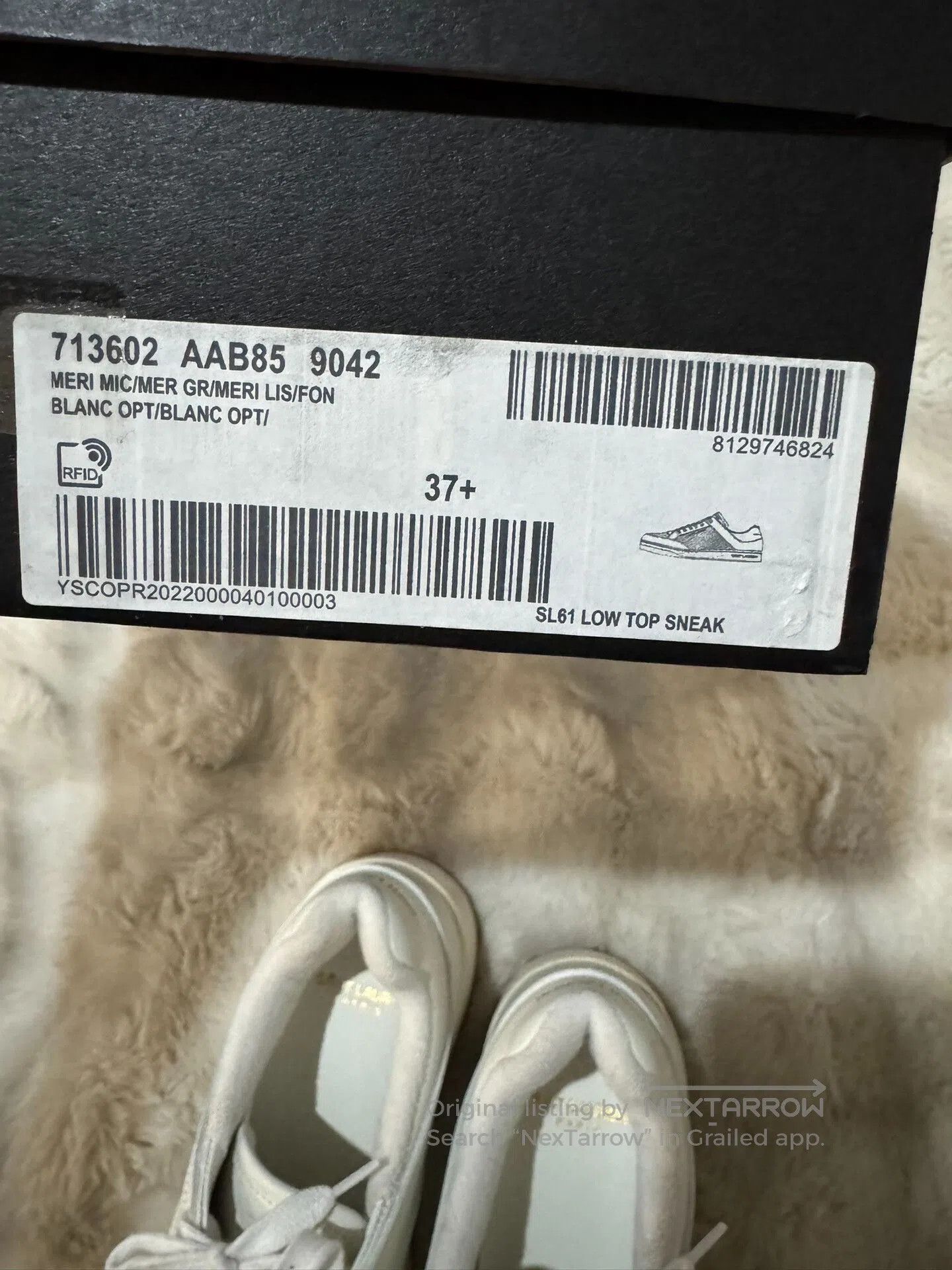 Yves Saint Laurent Saint Laurent SL61 Women's White Sneakers. Size US 6.5 / IT 36.5 - 9 Thumbnail
