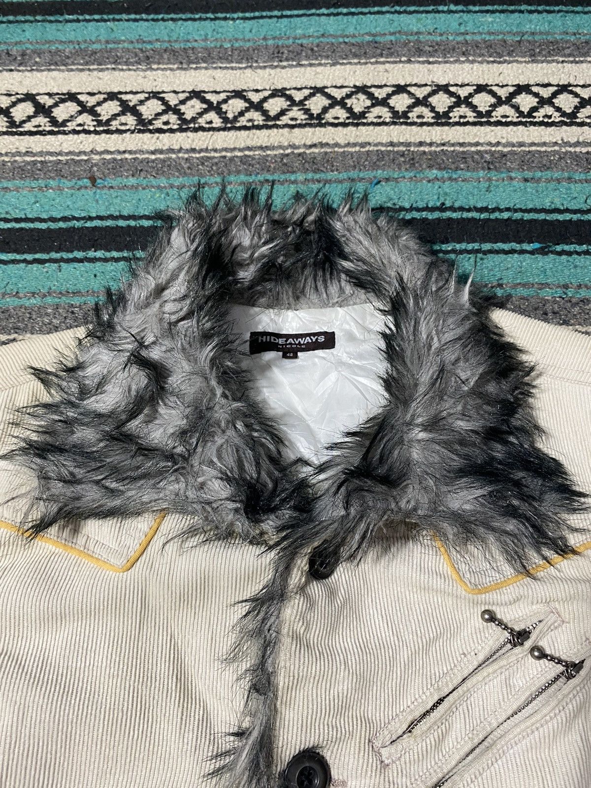 If Six Was Nine Hideaways Nicole Fur Gothic Corduroy Jacket Size US M / EU 48-50 / 2 - 7 Thumbnail