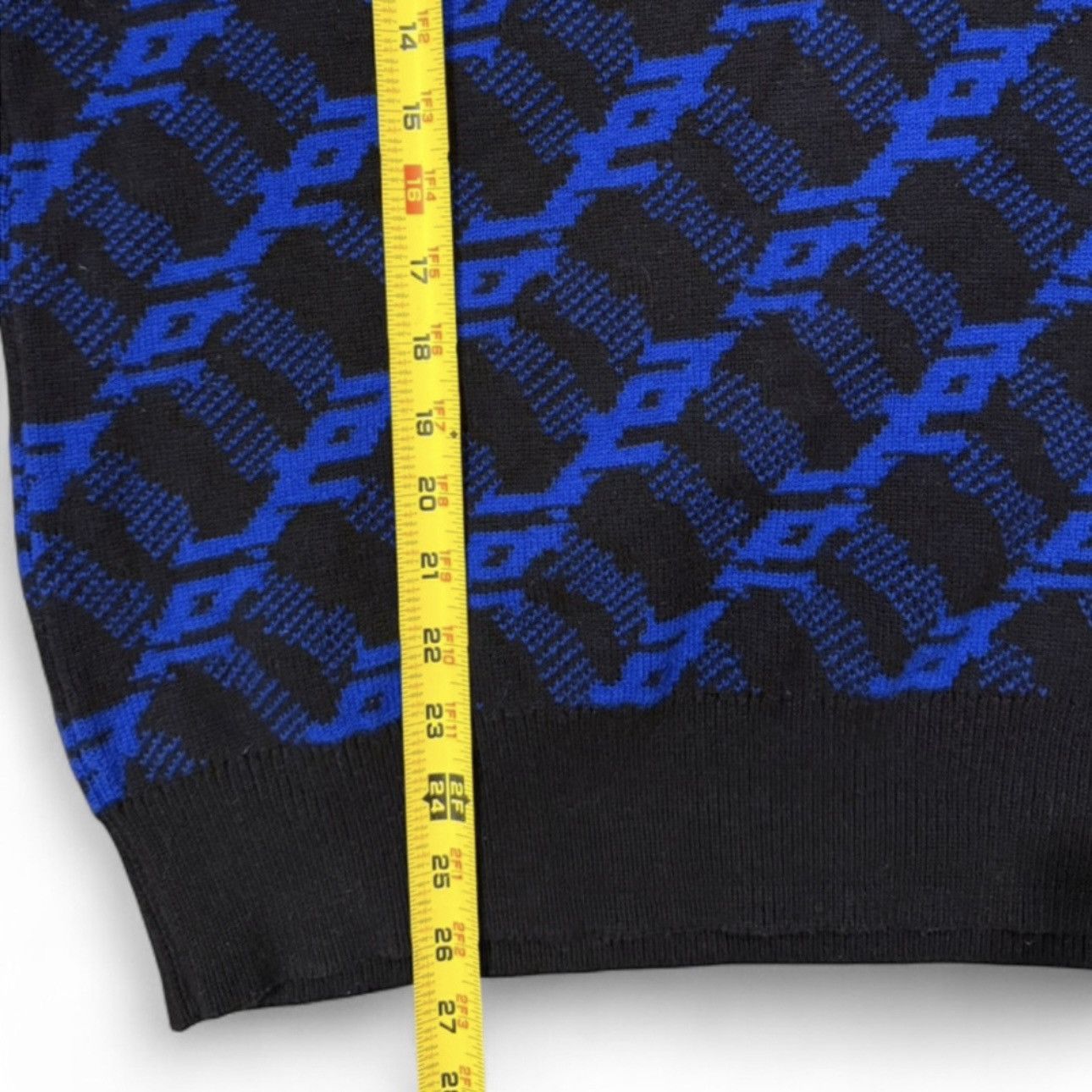 Cos COS Black/Blue Patterned Wool-Blend Sweater Vest Size Large Size US L / EU 52-54 / 3 - 5 Thumbnail