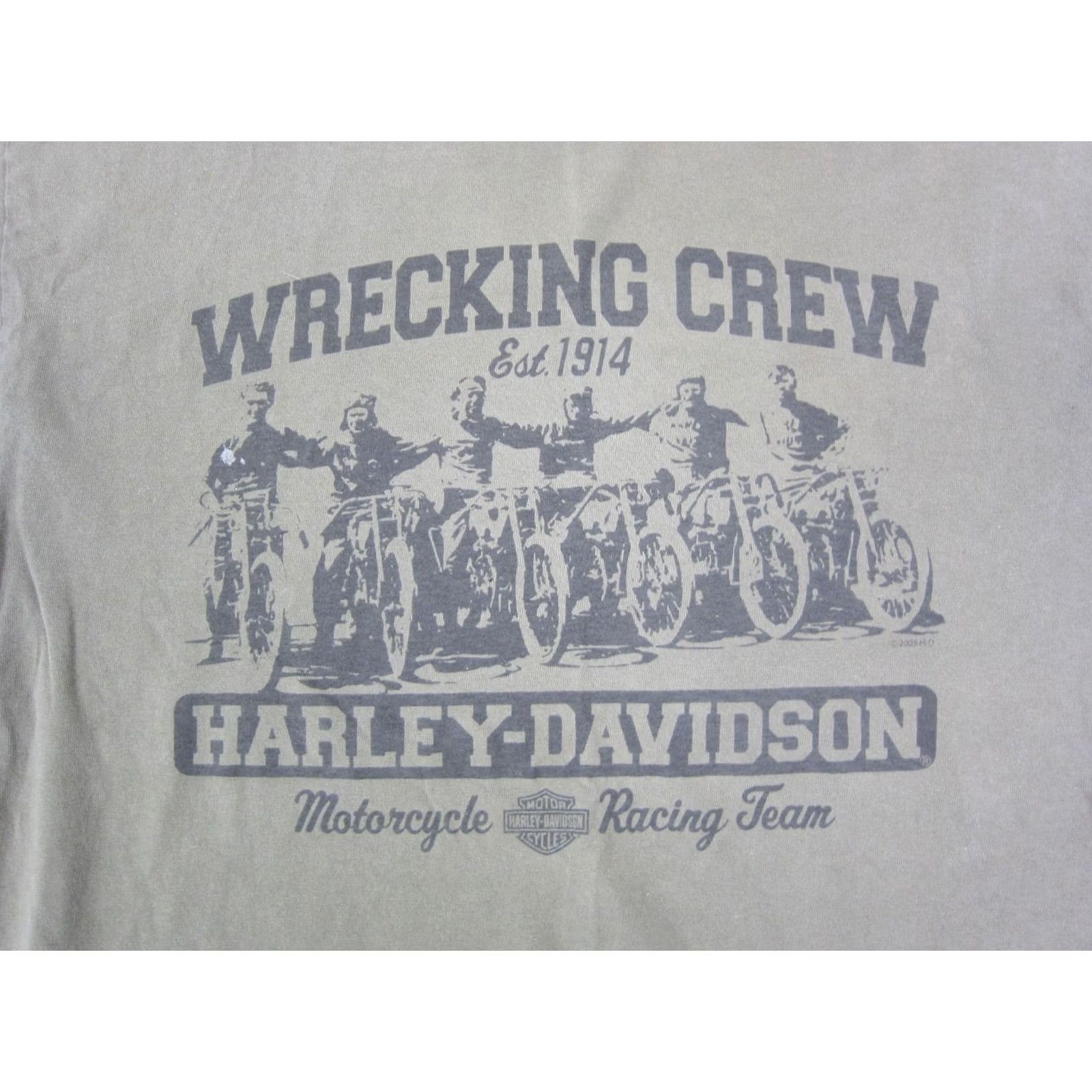 Harley Davidson VINTAGE Harley Davidson Shirt Adult Large Green Mens Made in USA Wrecking Crew Size US L / EU 52-54 / 3 - 2 Thumbnail
