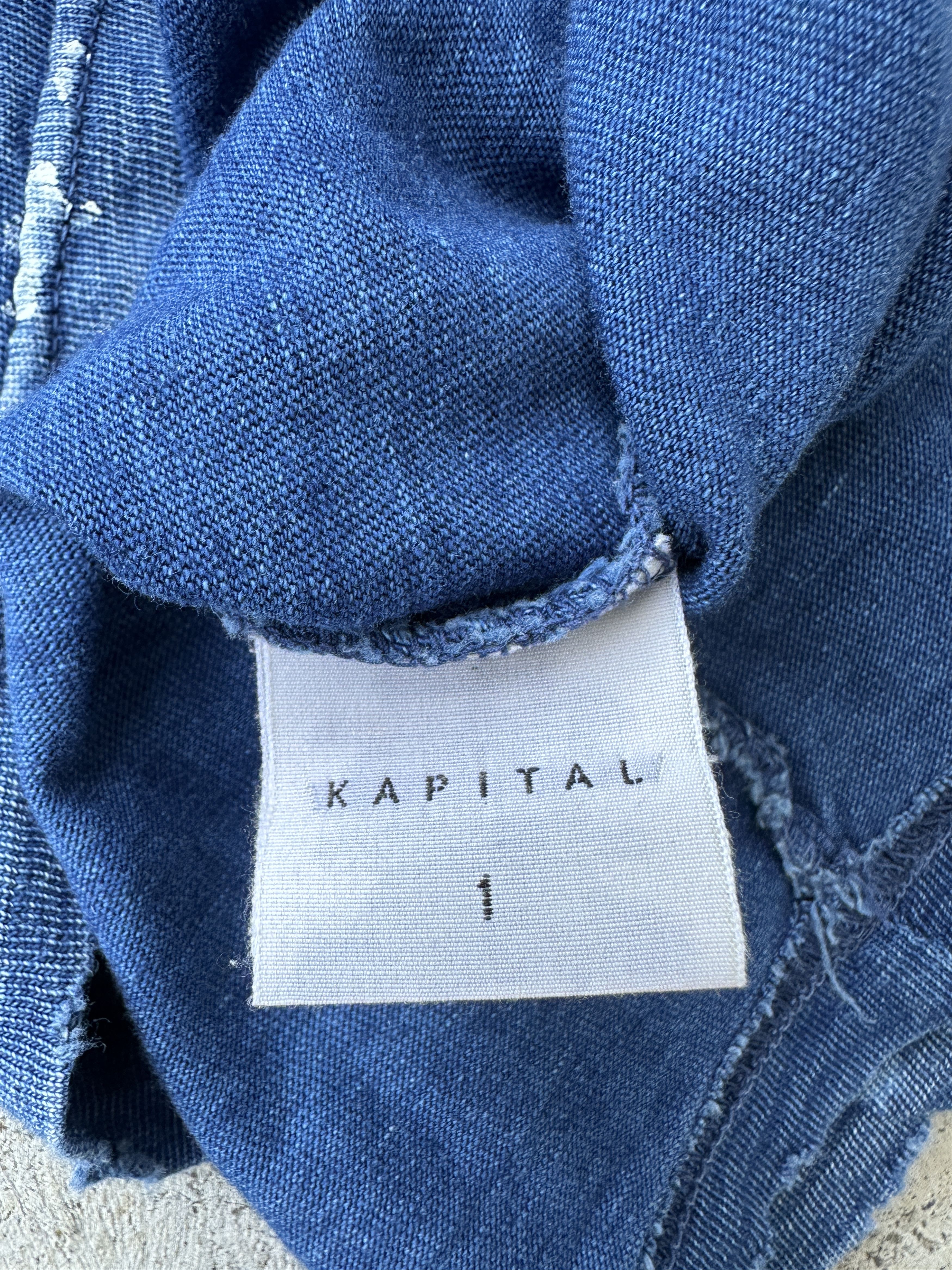 Kapital Kountry Indigo Numbered 43 striped durene jersey prisoner boro tee Size US S / EU 44-46 / 1 - 12 Thumbnail
