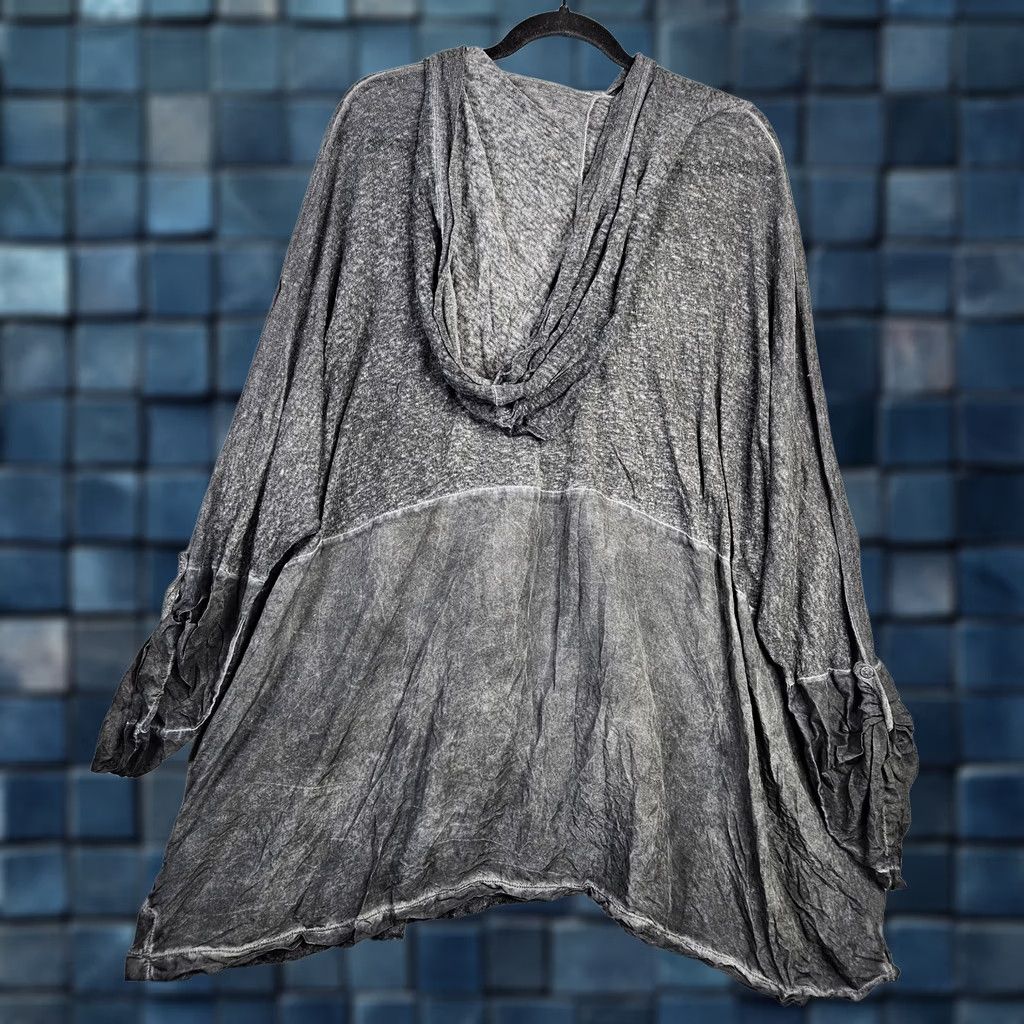 Johnny Was VINTAGE Pete and Greta JOHNNY WAS Women's Black Linen Light-weight Tunic Hoodie XS Size XS / US 0-2 / IT 36-38 - 1 Thumbnail