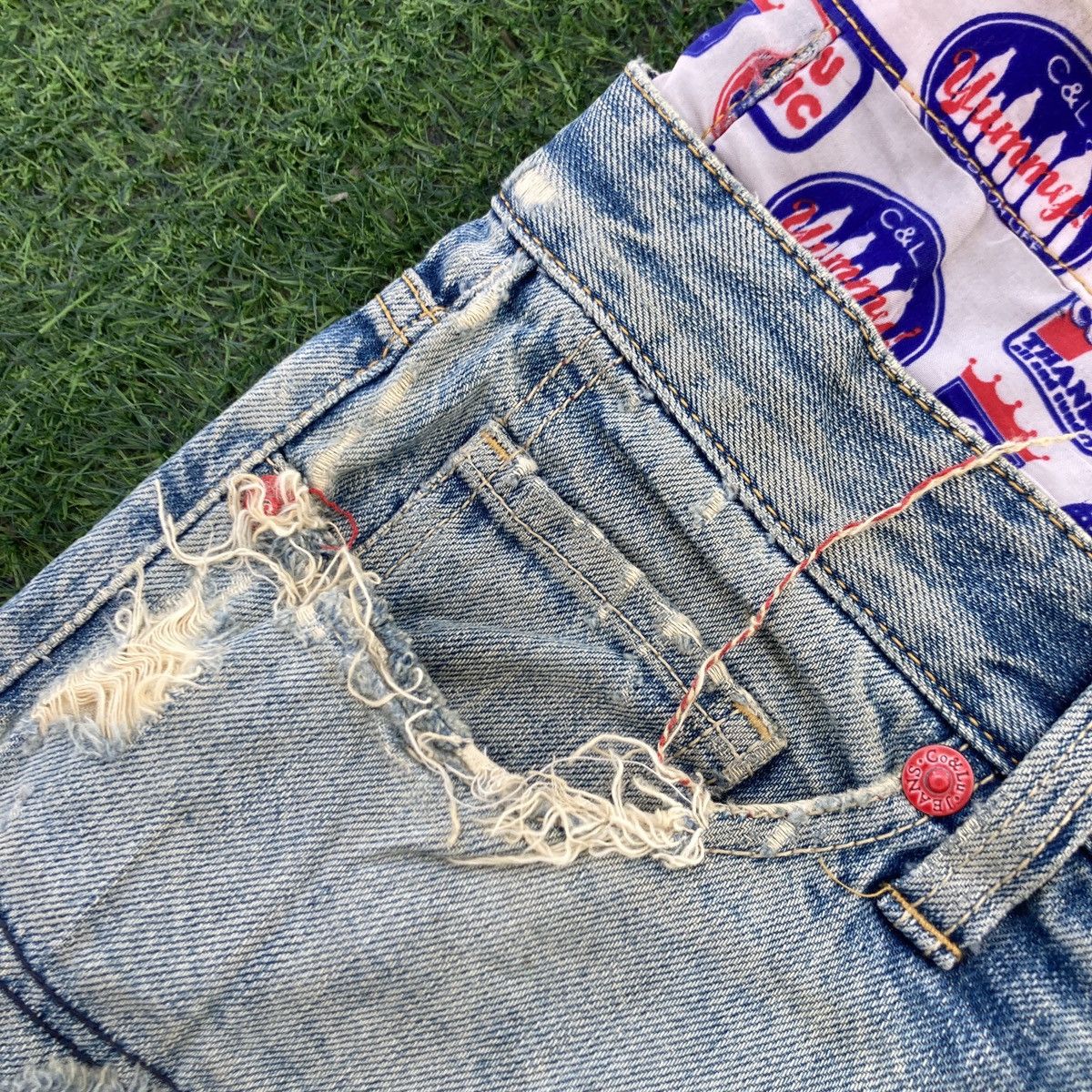 Hysteric Glamour CO & LU DISTRESSED JEANS Size US 35 - 10 Thumbnail