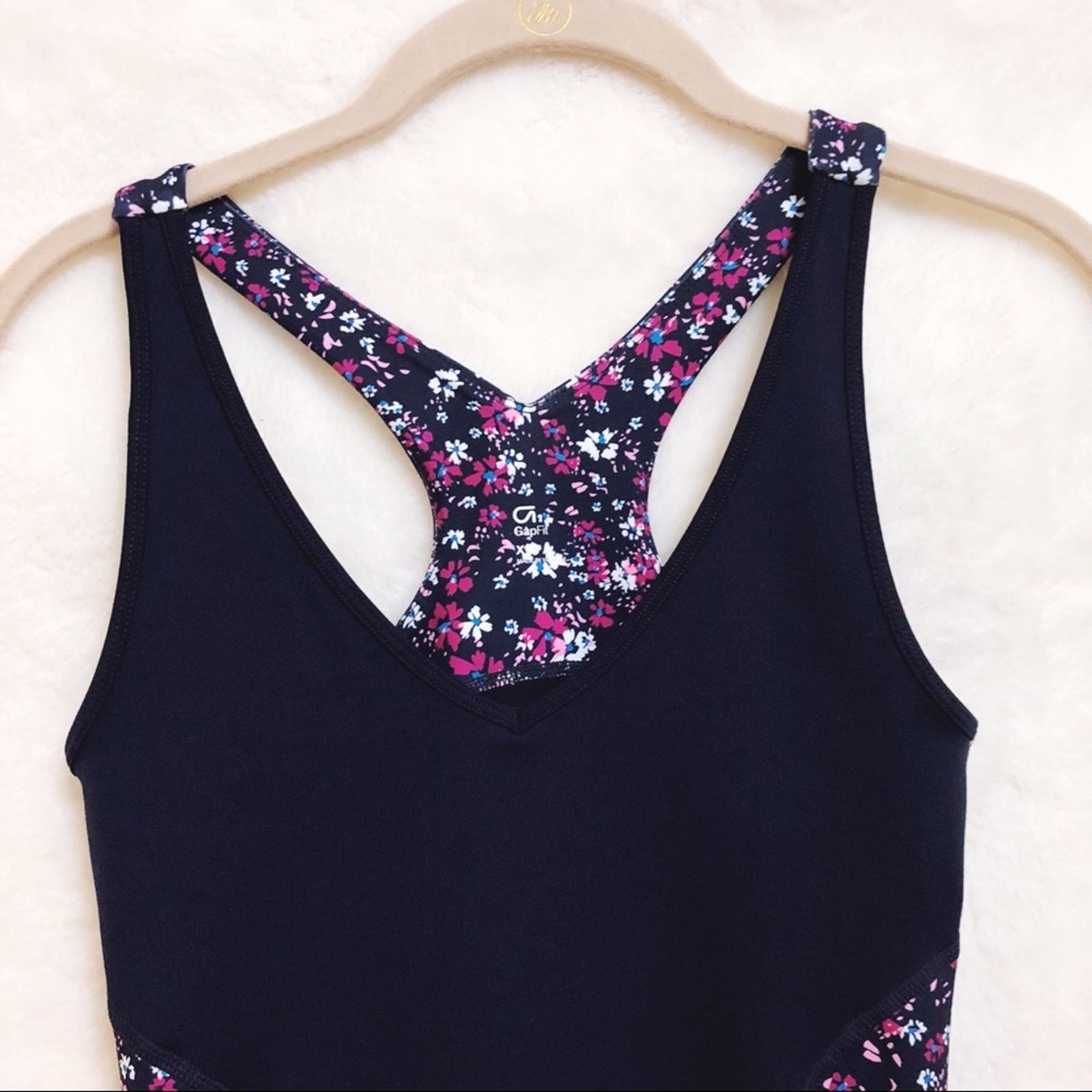 Gap Gap Fit Flower Colorblock Print Racer Tank Size XS / US 0-2 / IT 36-38 - 5 Thumbnail
