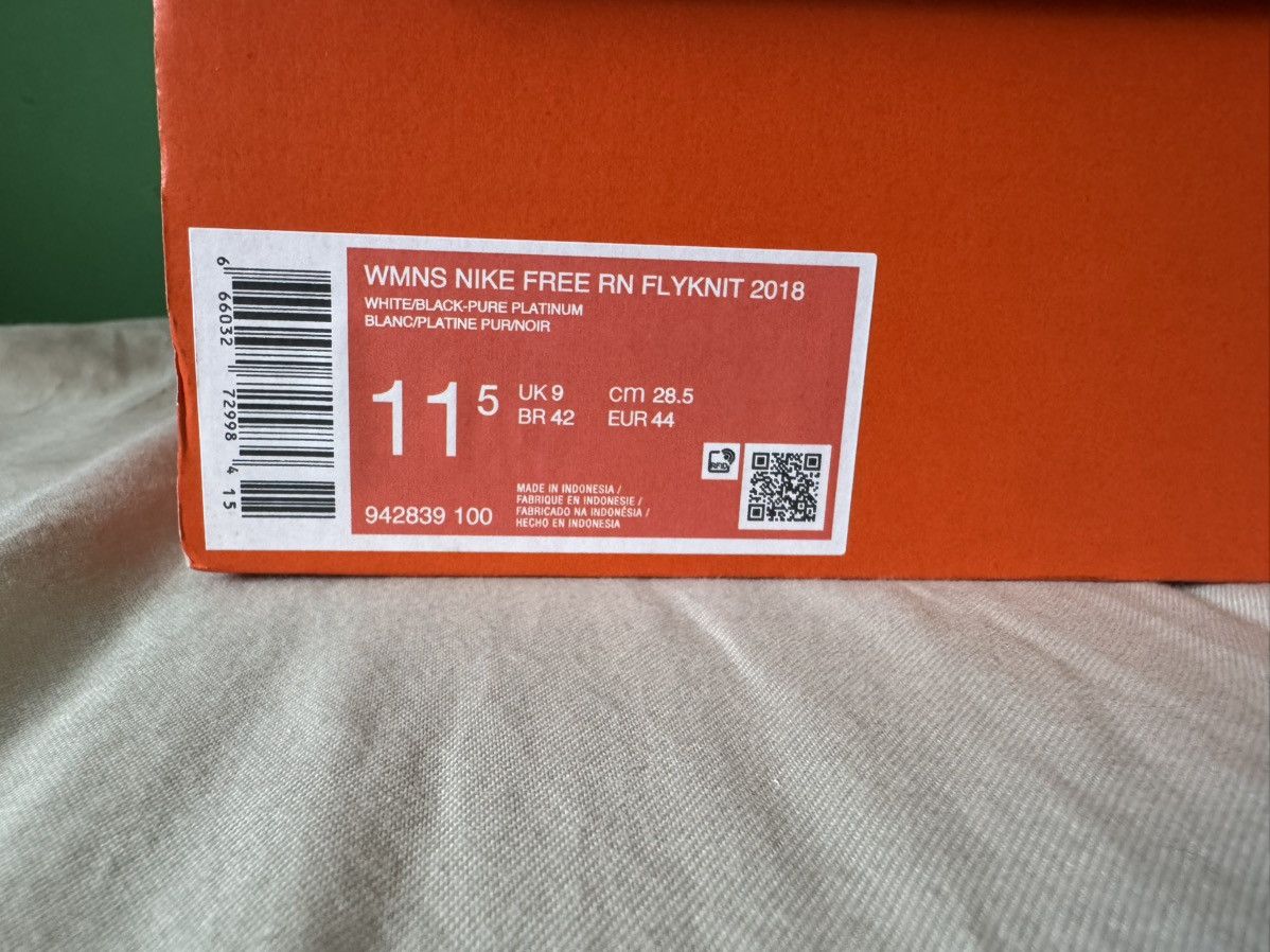 Nike Nike free rn flynit white pure platinum 2018 Size US 11.5 / IT 41.5 - 7 Thumbnail