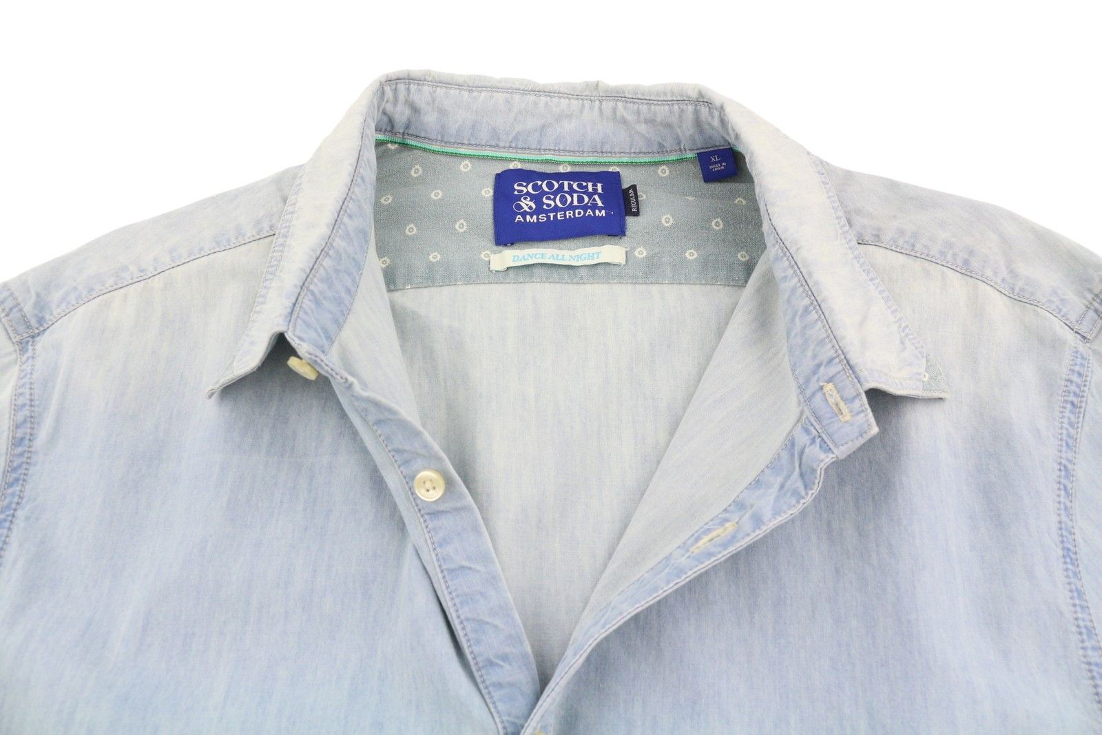 Scotch & Soda XL Blue Faded Button-Up Shirt 88521 Size US XL / EU 56 / 4 - 4 Thumbnail