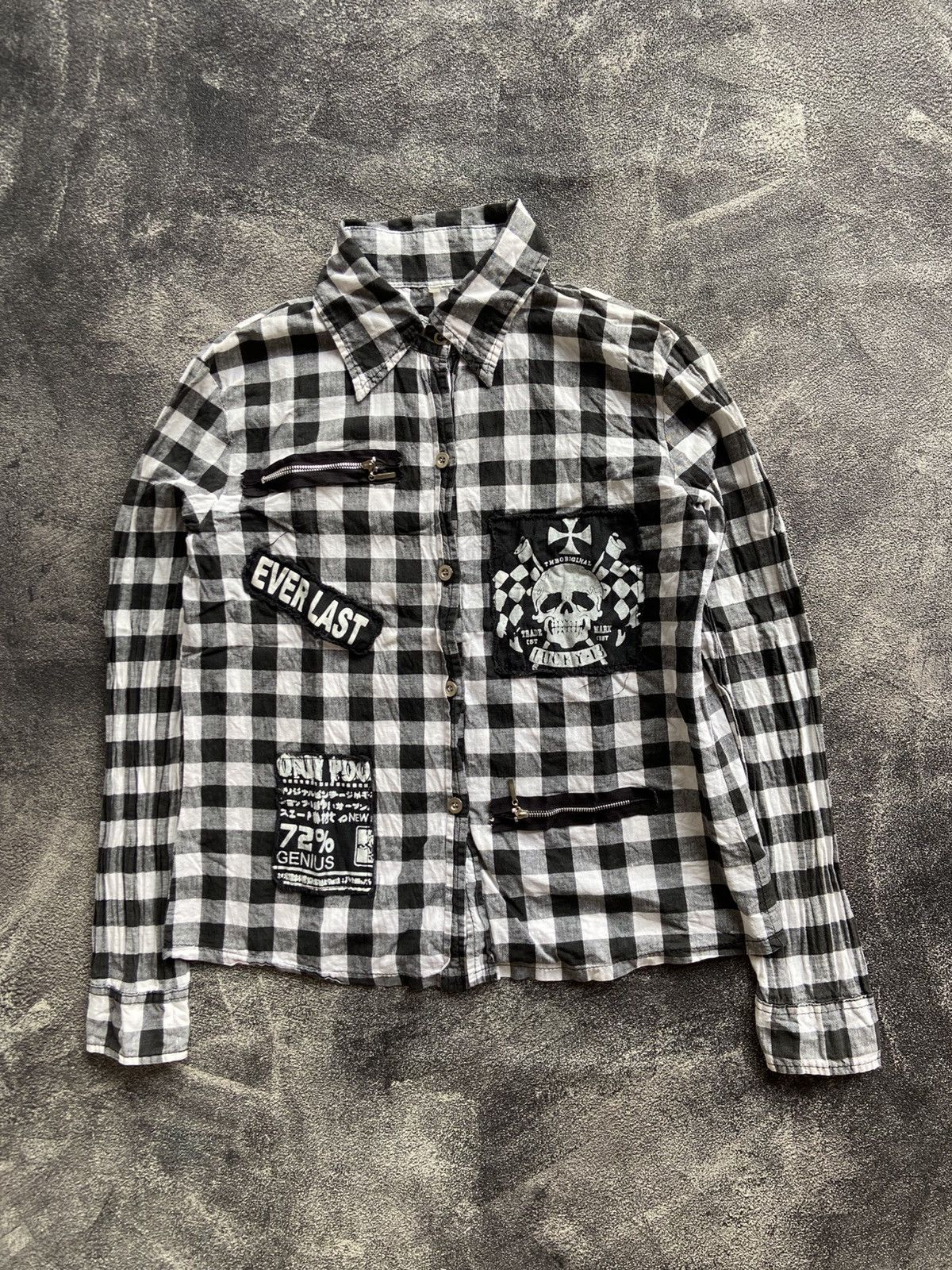 Hysteric Glamour Skull Flannel Y2K Style Size US M / EU 48-50 / 2 - 1 Thumbnail