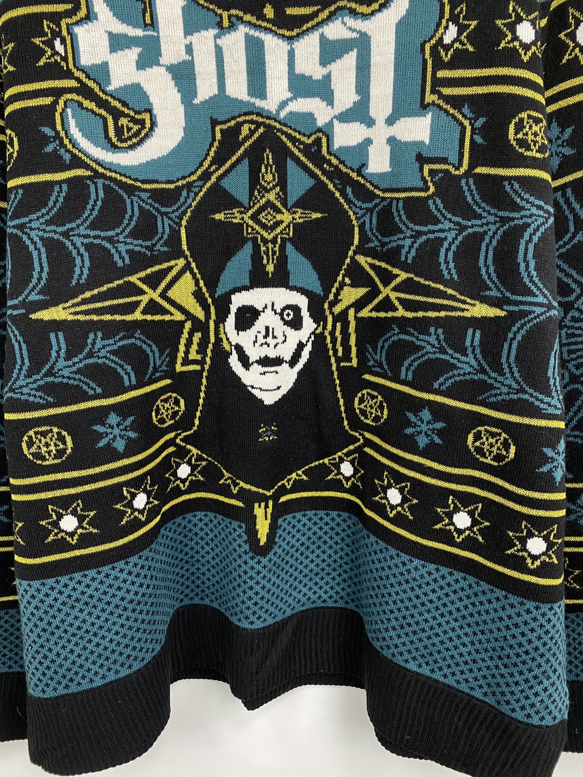 Vintage 🇺🇸 Y2K Anarchy Ghost Sweater Skull Skeleton Rare Retro Hype Size US XL / EU 56 / 4 - 4 Thumbnail