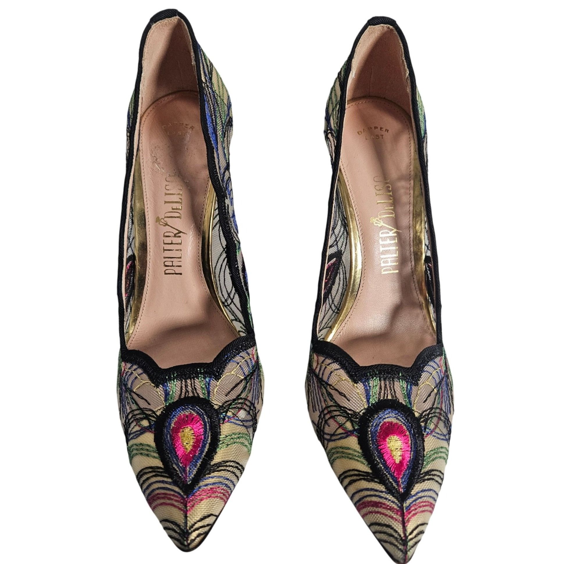 Other Palter DeLiso Women’s Heels Peacock Feather Embroidery 37.5 Size US 7.5 / IT 37.5 - 11 Thumbnail