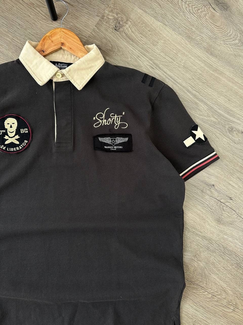 Japanese Brand × Vintage Vintage Military-Inspired Polo Shirt Shorty Patch Design Size US M / EU 48-50 / 2 - 6 Thumbnail