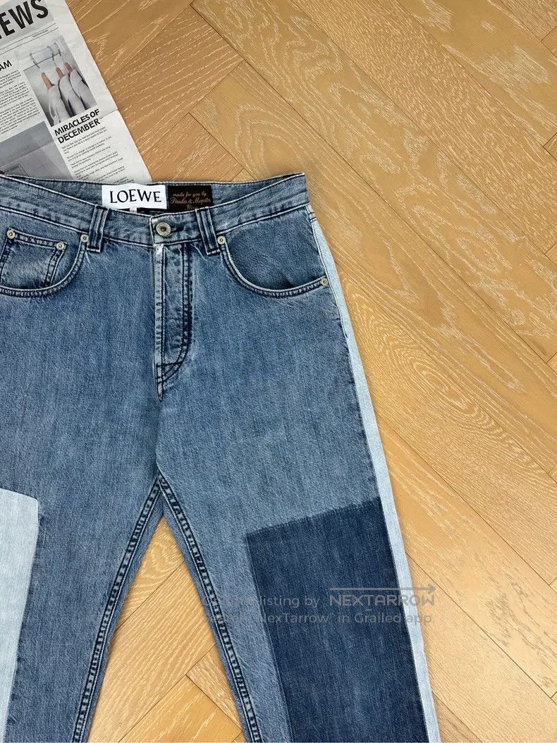 Loewe Loewe Casual patchwork jeans for both men and women in blu Size US 34 / EU 50 - 5 Thumbnail
