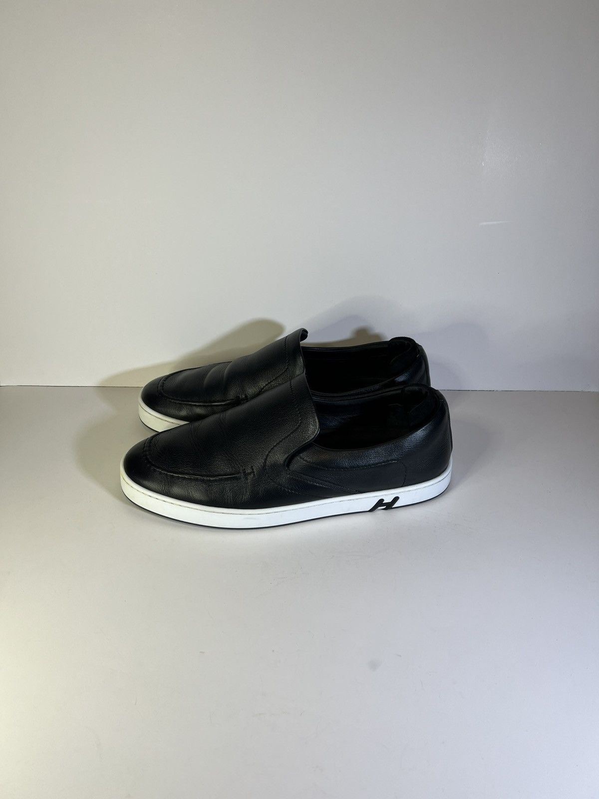 Hermes Hermès Kiddy slip-on sneaker calfskin leather designer luxur Size US 12 / EU 45 - 4 Thumbnail