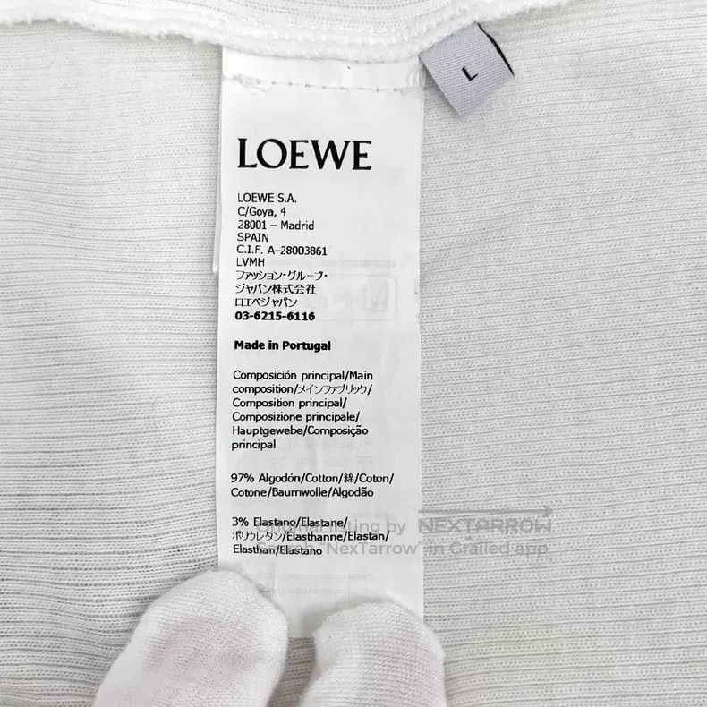 Loewe Loewe White logo embroidered cotton round neck sleeveless Size L / US 10 / IT 46 - 7 Thumbnail