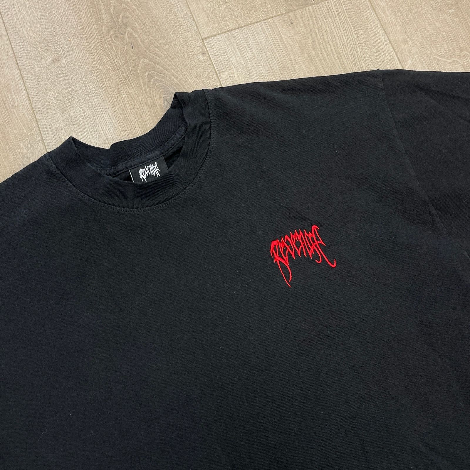 Revenge Revenge Logo Embroidered Black Red Tee T Shirt Size Large L Size US L / EU 52-54 / 3 - 2 Thumbnail