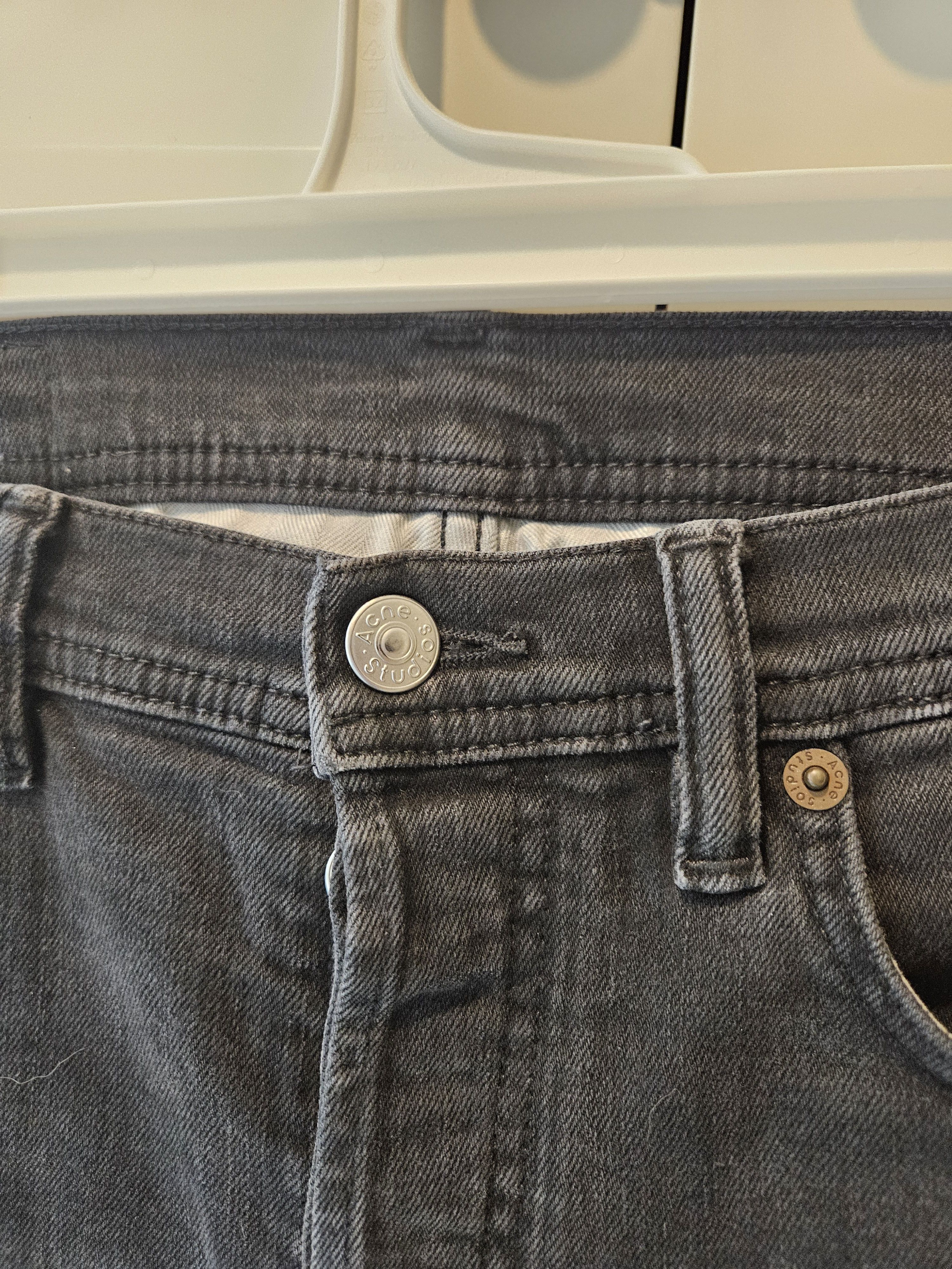Acne Studios Black Soft Denim Straight Fit Jeans Size US 32 / EU 48 - 2 Thumbnail