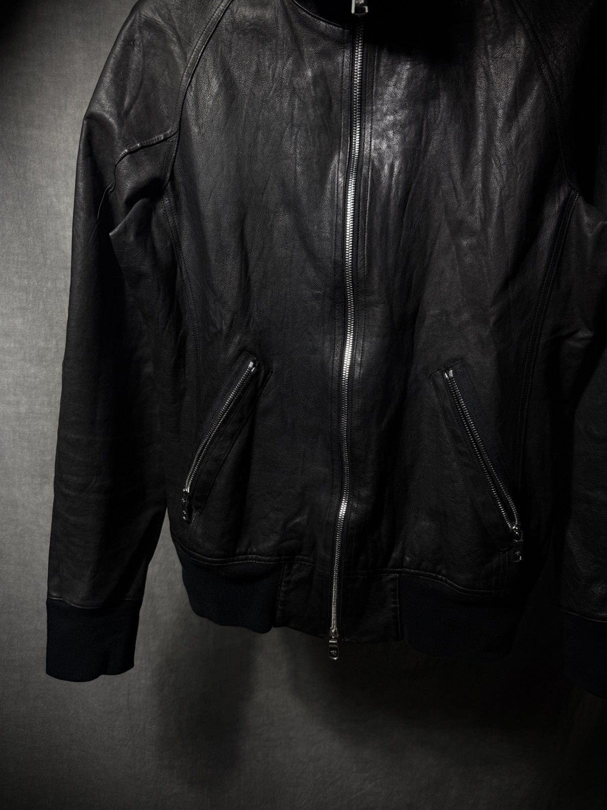 wjk WJK Cow Leather Stand Collar Track Jacket Size US M / EU 48-50 / 2 - 5 Thumbnail