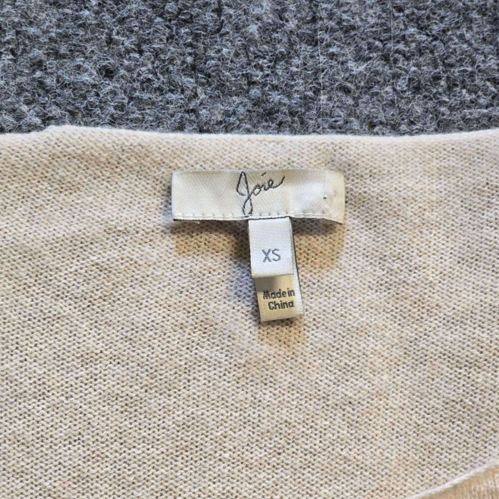 Joie Joie Sweater Womens Size XS Beige Orange Cashmere Long Sleeve Casual Pullover Knit Round Neck Womens Vintage No Size XS / US 0-2 / IT 36-38 - 3 Thumbnail