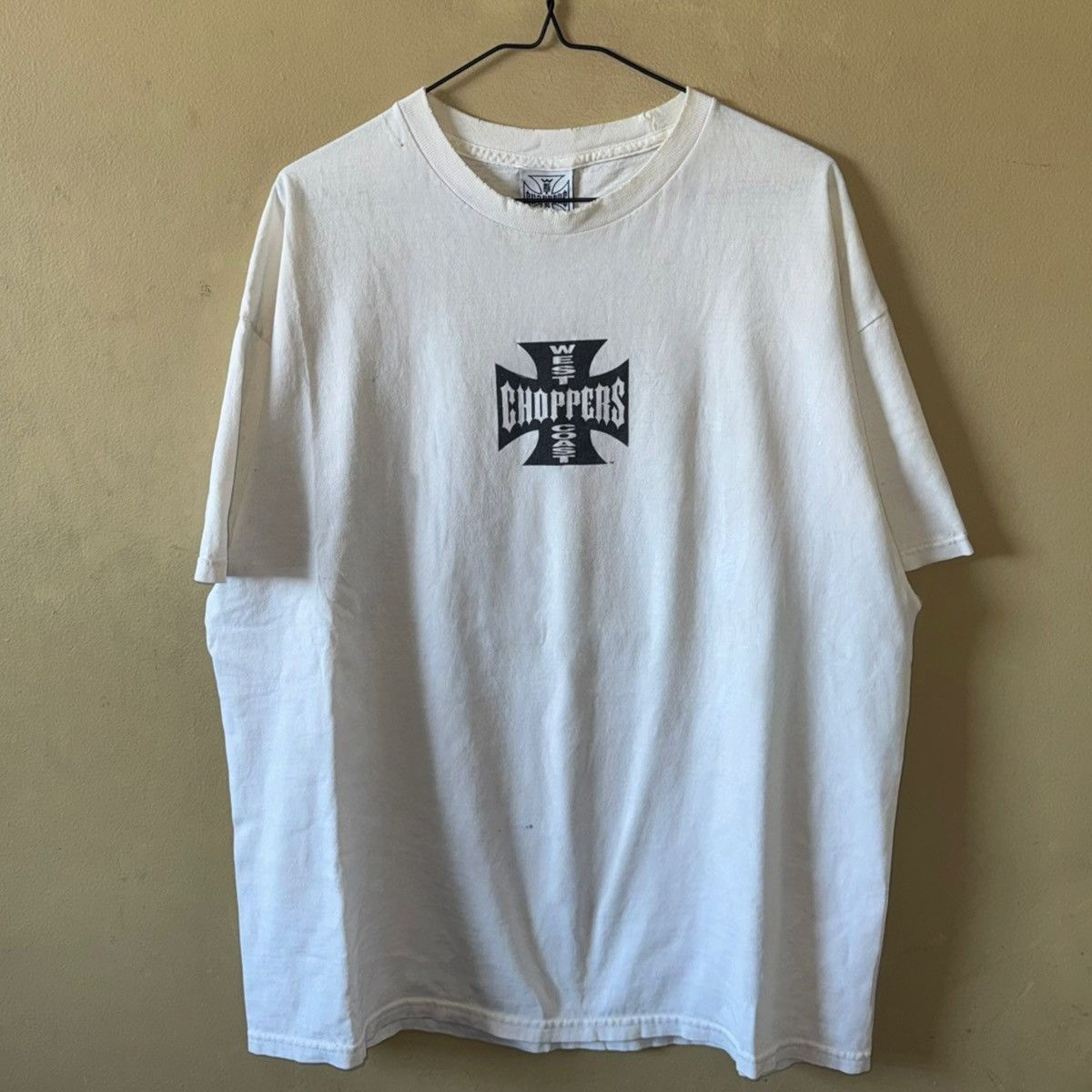 Vintage OG West Coast Choppers Iron Cross Logo T-Shirt White