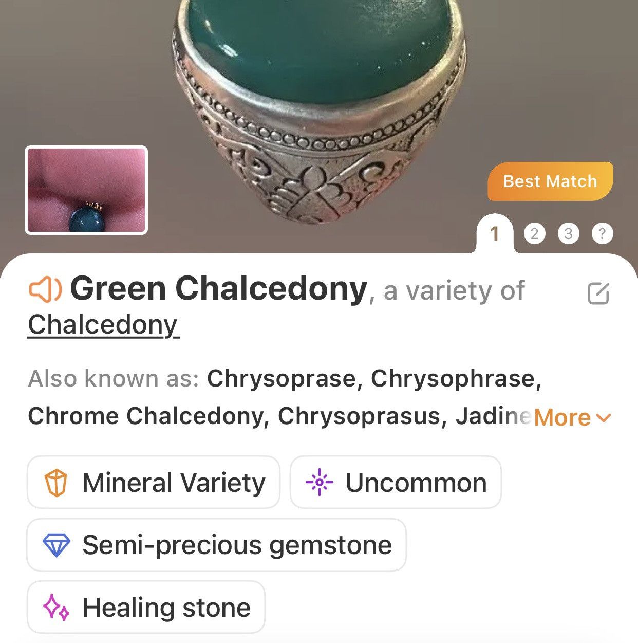 Handmade Handcrafted faceted crystal green chalcedony drop necklace Size ONE SIZE - 7 Thumbnail