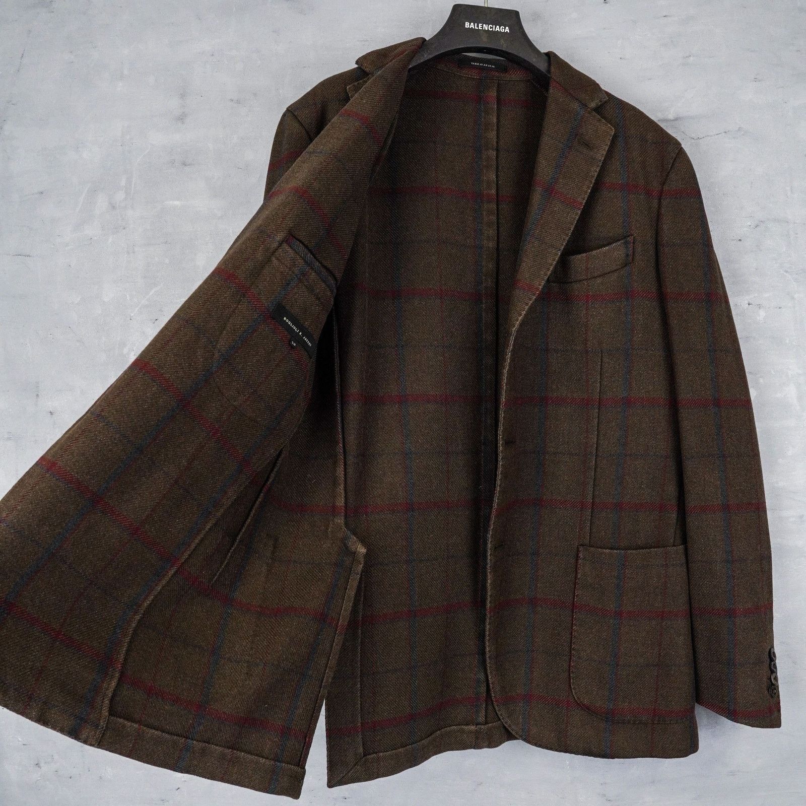 Boglioli Boglioli brown wool blend check lightweight blazer k jacket Size US L / EU 52-54 / 3 - 5 Thumbnail