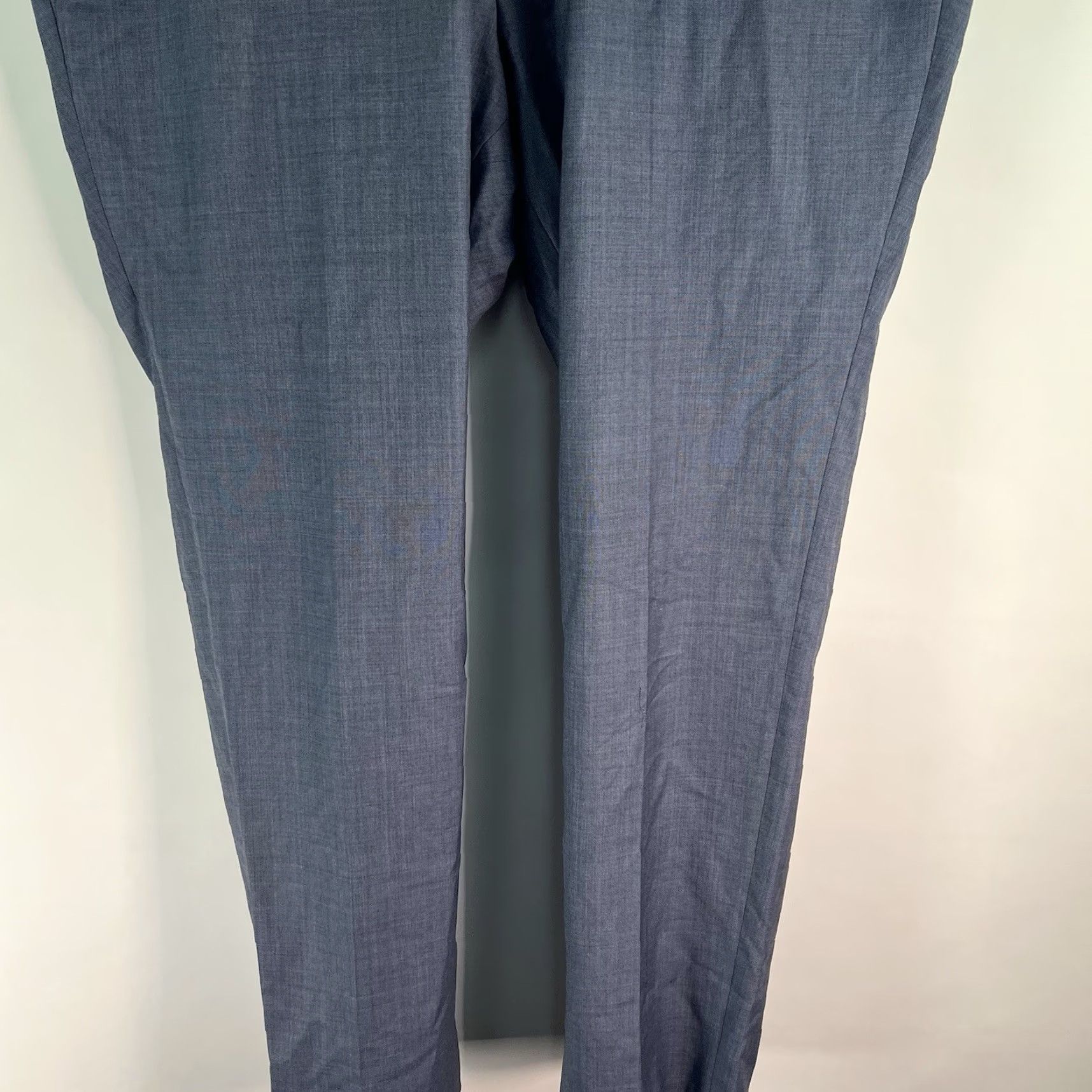 Vintage Roy Robson Wool Dress Pants Blue 31 X32 Lined Classic Herringbone Wool Dress Pants Mens Regular Flat Front Tailored Size US 31 - 3 Thumbnail