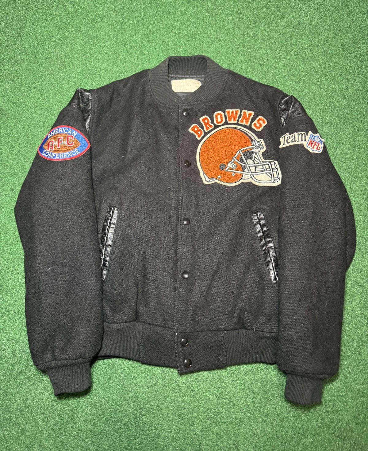 Chalk Line Cleveland Browns Chalk Line NFL Letterman Sm 22x24 Jacket Size US S / EU 44-46 / 1 - 4 Thumbnail