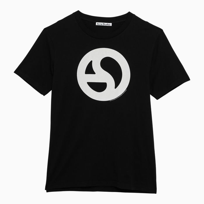 Acne Studios Acne Studios Black Cotton T-Shirt With Logo | Grailed