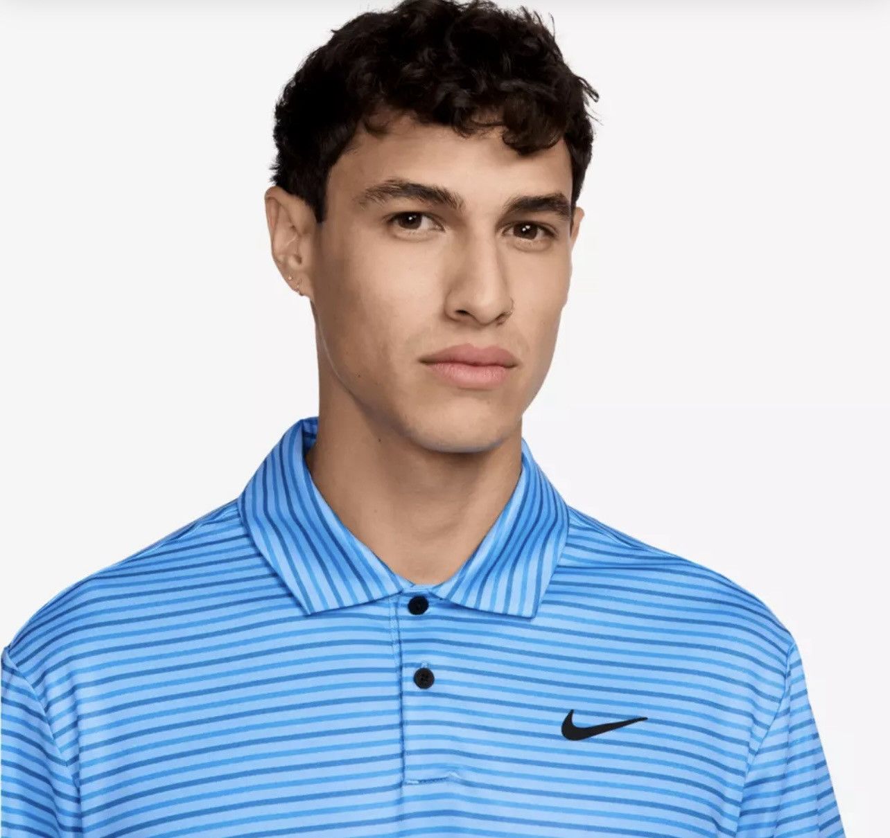 Nike Nike Dri-FIT Tour Striped Performance Golf Polo Blue Size US S / EU 44-46 / 1 - 3 Thumbnail