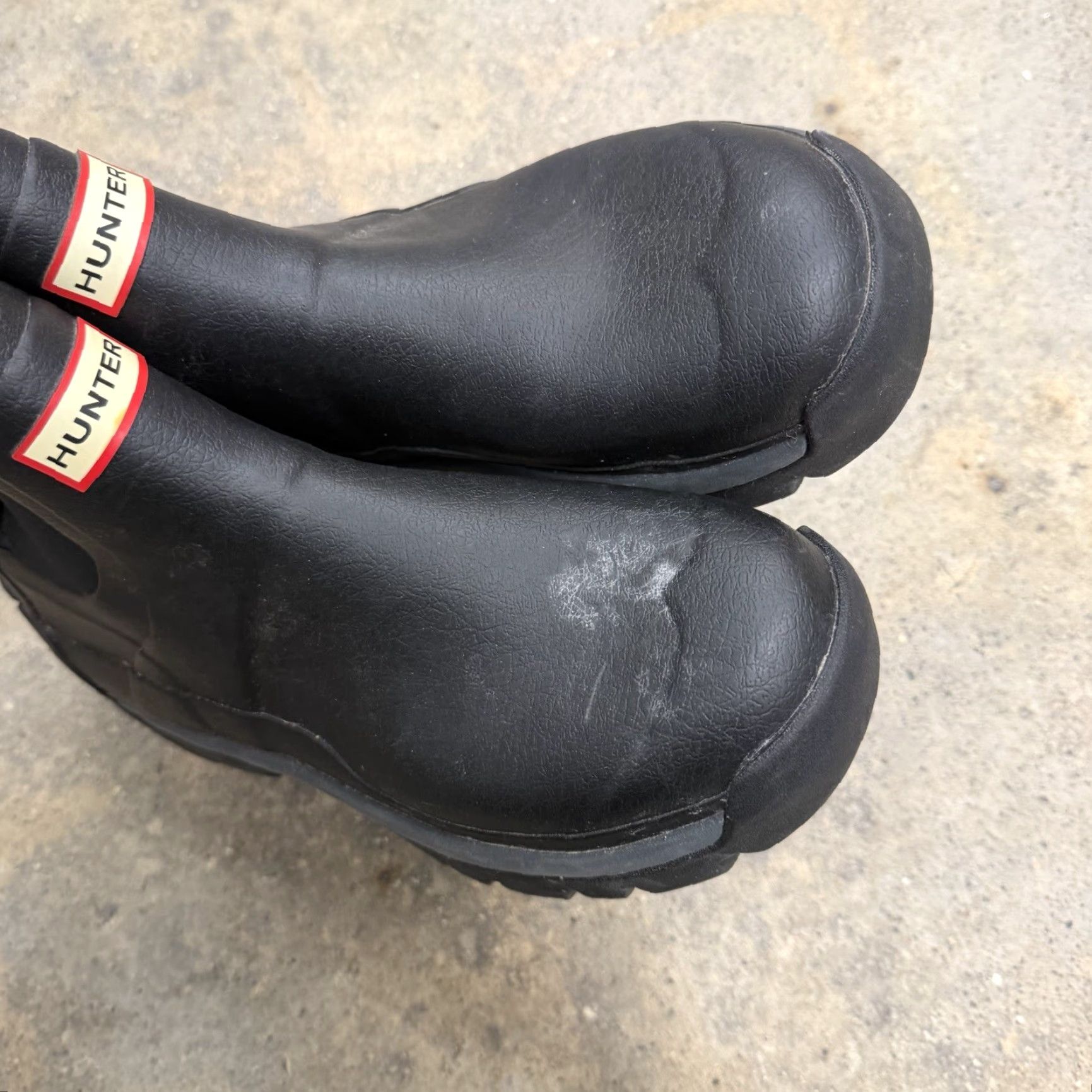 Hunter Hunter Original Field Balmoral Chelsea Rain Boot Womens Size 8 Black RIP TEAR Waterproof Rubber Outdoor Fall Winter Spring Chelsea Boot (Pre-owned) Size US 6 / IT 36 - 5 Thumbnail