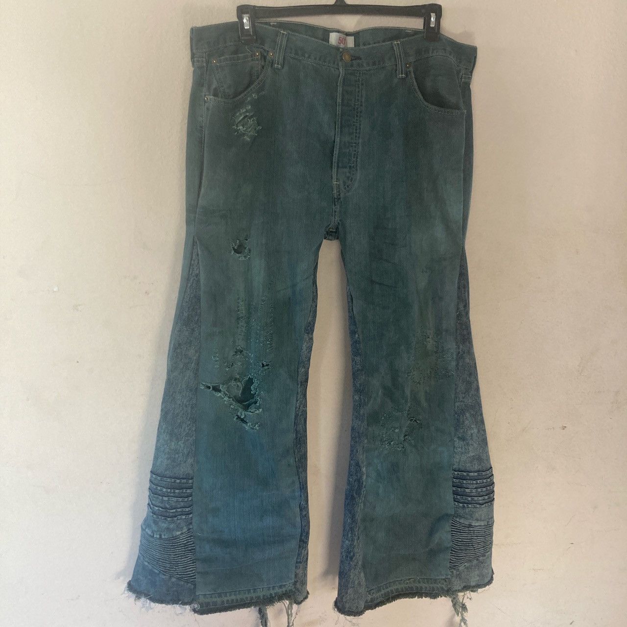 Tornado Mart Distressed Moto Flares Size US 38 / EU 54 - 1 Thumbnail
