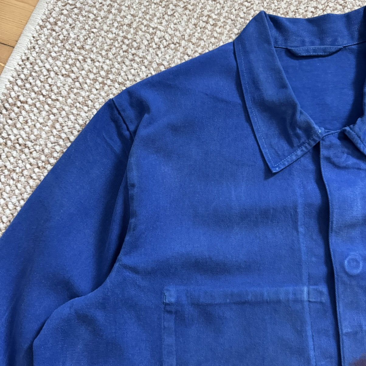 French Vintage Distressed Painted Works Jacket in Blue, Men's (Size Xl) — image 3 of 6
