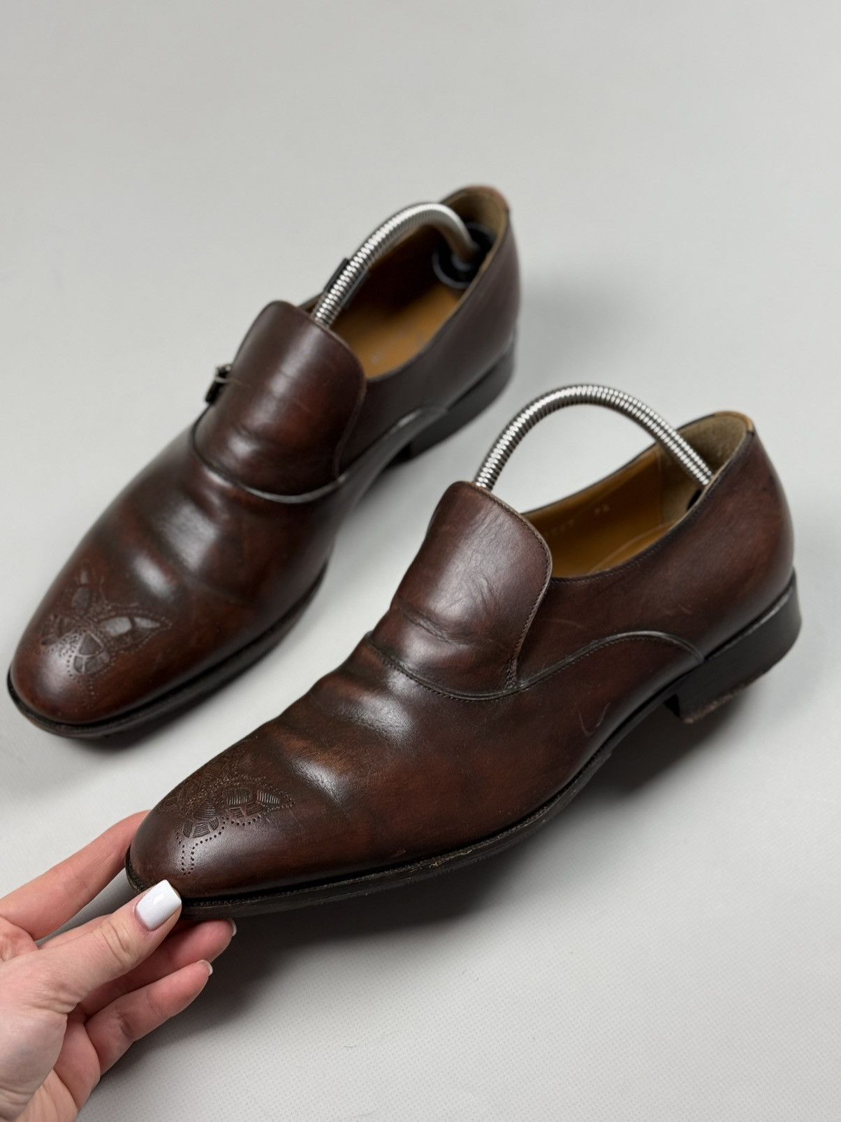 Sergio Rossi Sergio Rossi Men’s Leather Formal Brogue Shoes Size US 8.5 / EU 41-42 - 14 Thumbnail